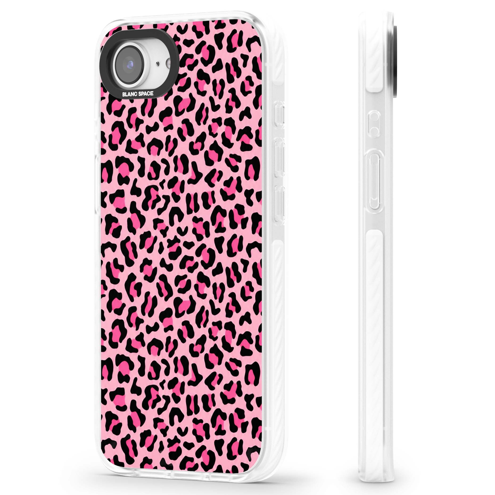 Pink Leopard baddie iPhone case | Clear Impact case for iPhone 16e, iPhone 17e