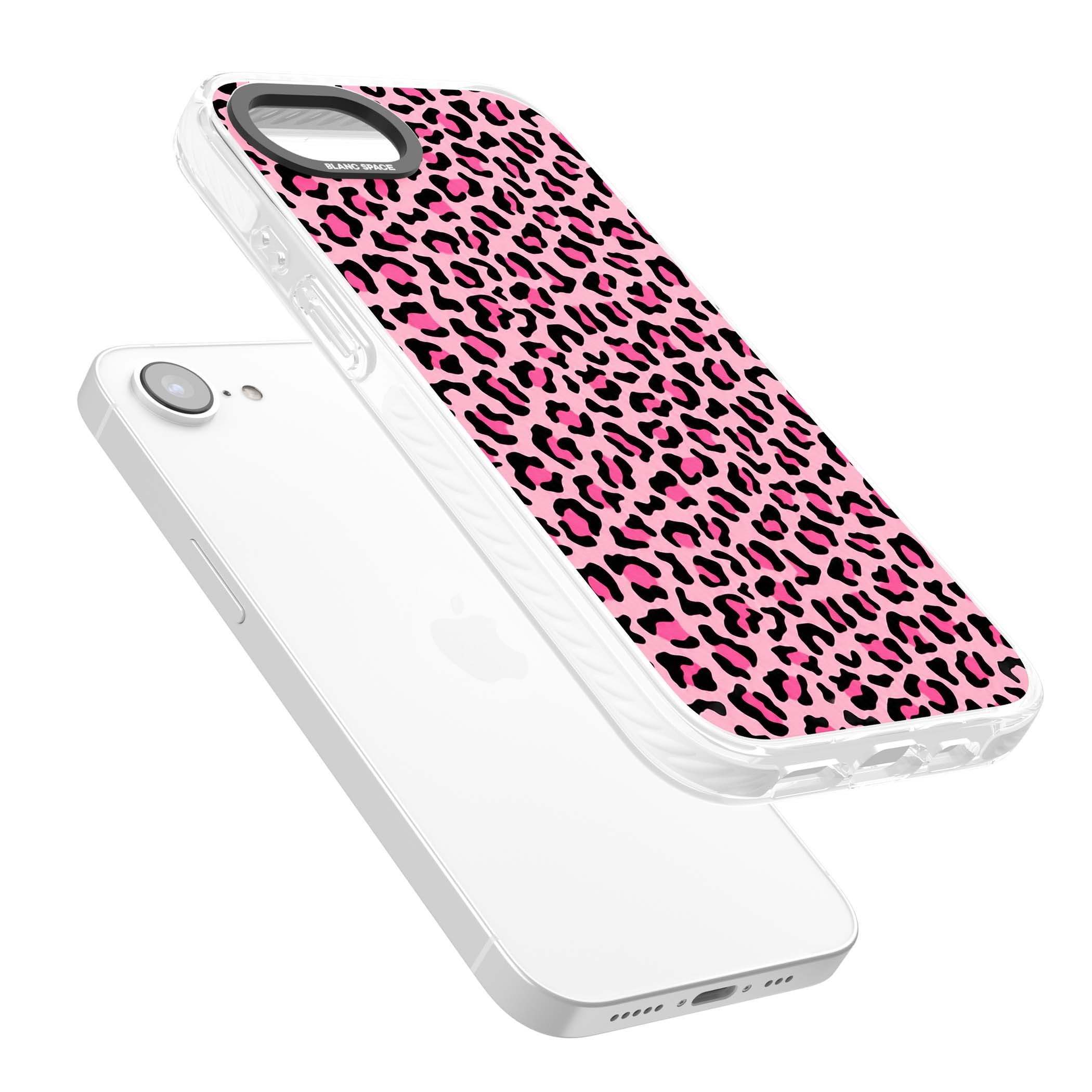 Pink Leopard baddie iPhone case | Clear Impact case for iPhone 16e, iPhone 17e