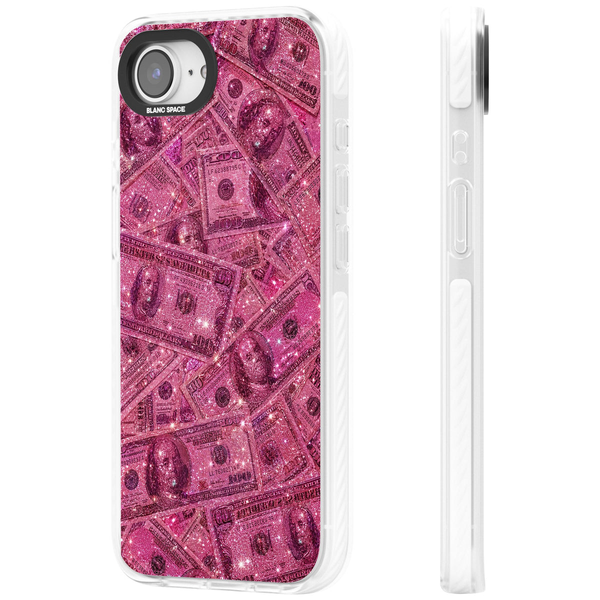 Glamorous iPhone 16e / iPhone 17e Impact Clear Phone Case side