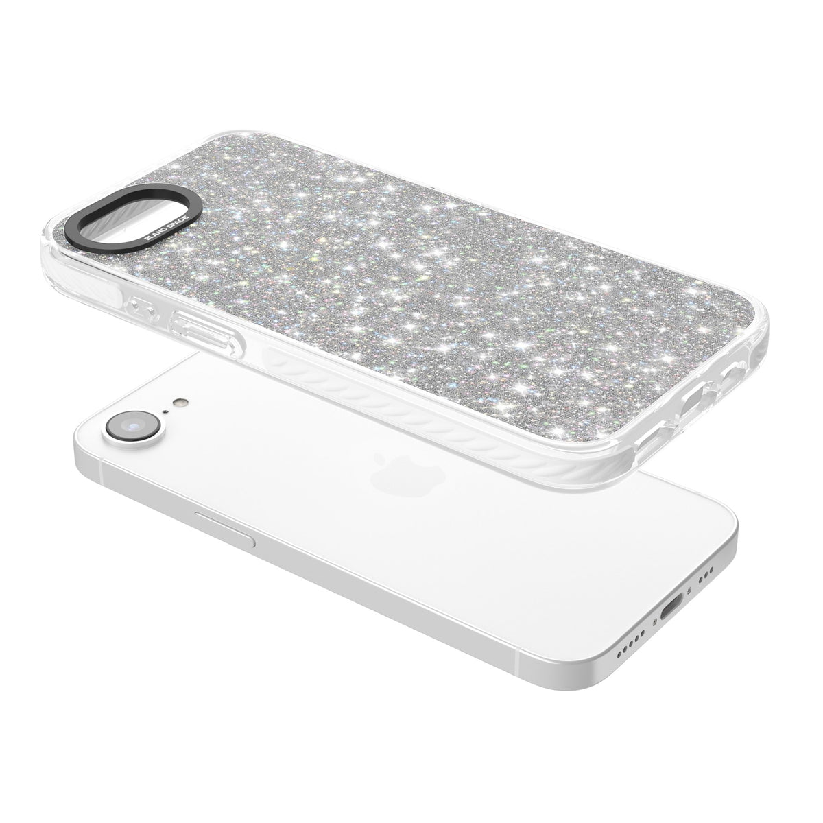 Diamond iPhone 16e / iPhone 17e Impact Clear Phone Case angled