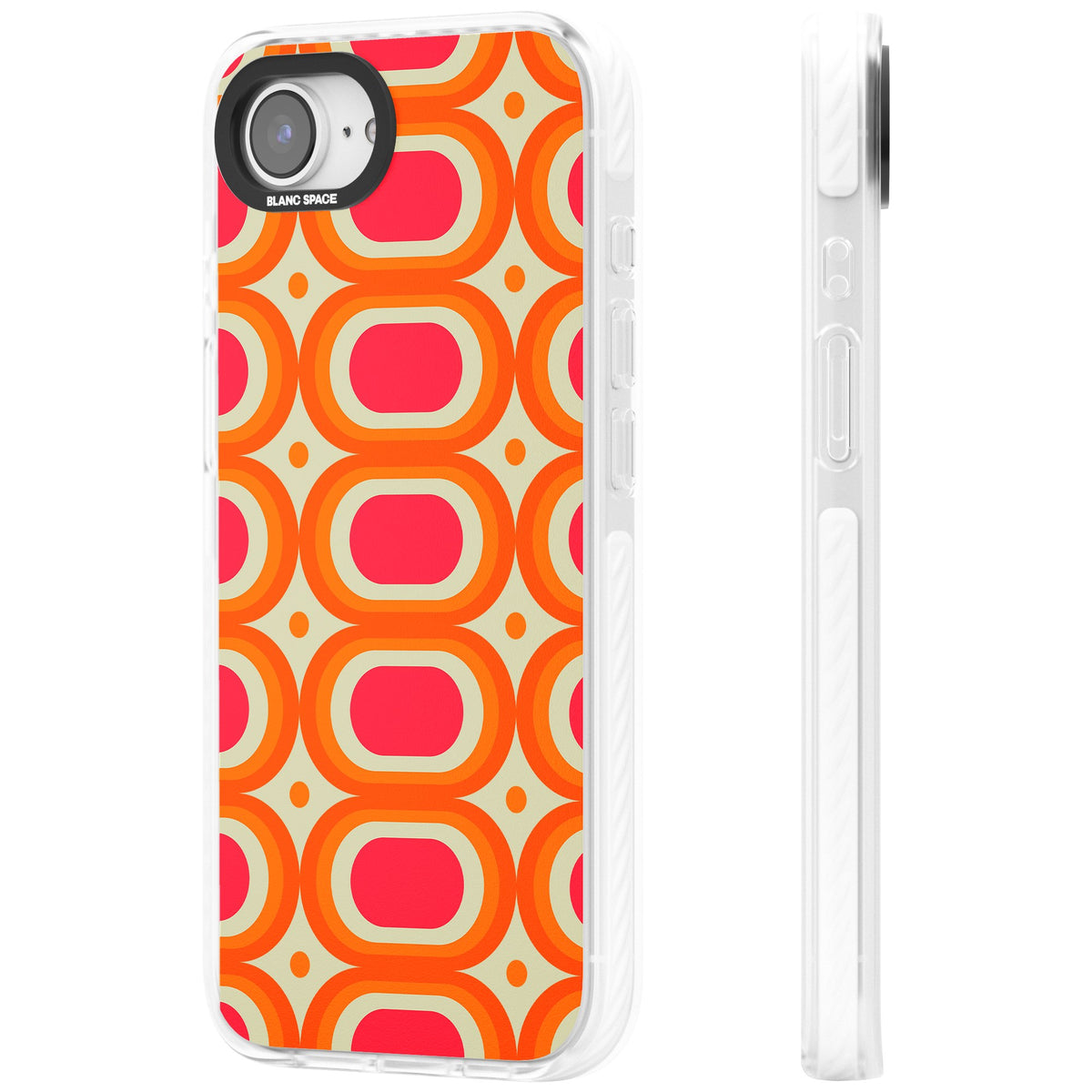 Groovy Sunset iPhone 16e / iPhone 17e Impact Clear Phone Case side