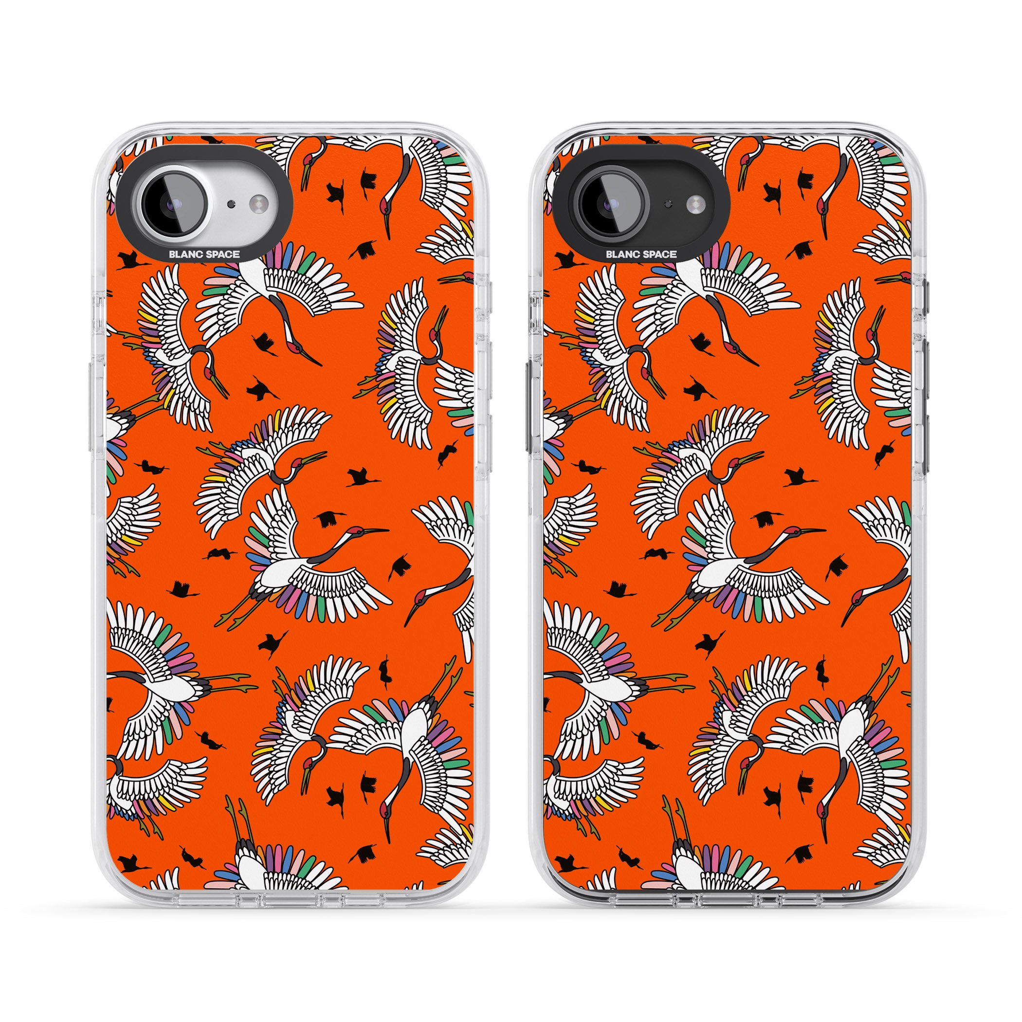 Colourful Crane Pattern (Orange)