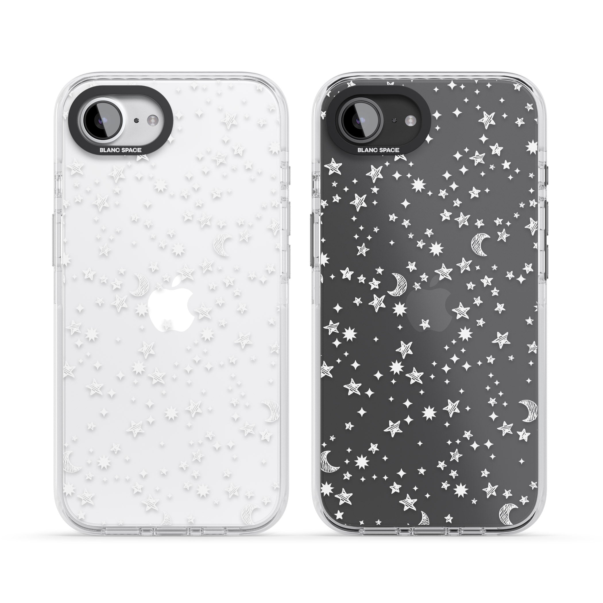 White Cosmic Galaxy Pattern