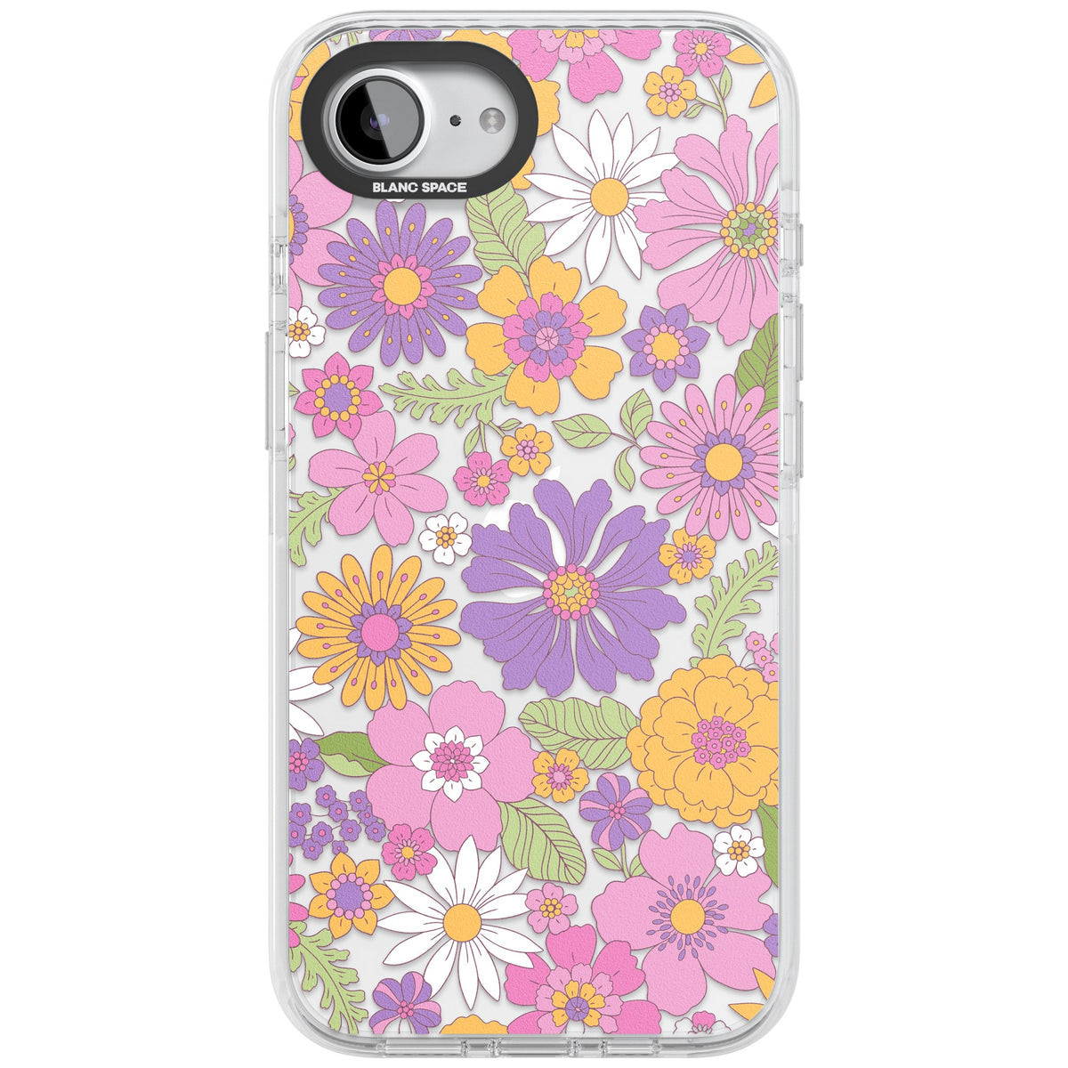 Soft Flowers iPhone 16e / iPhone 17e Impact Clear Phone Case front