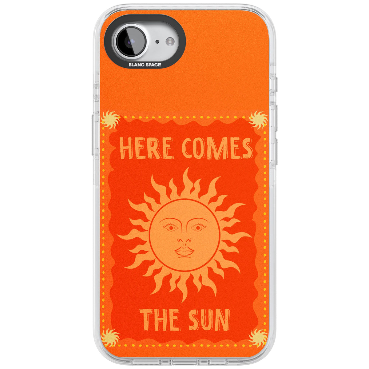 Here Comes The Sun iPhone 16e / iPhone 17e Impact Clear Phone Case front