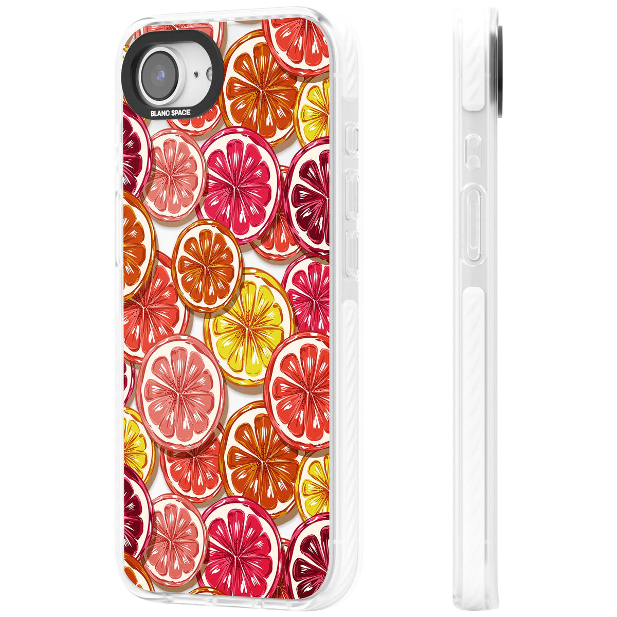 Citrus Fiesta iPhone 16e / iPhone 17e Impact Clear Phone Case side