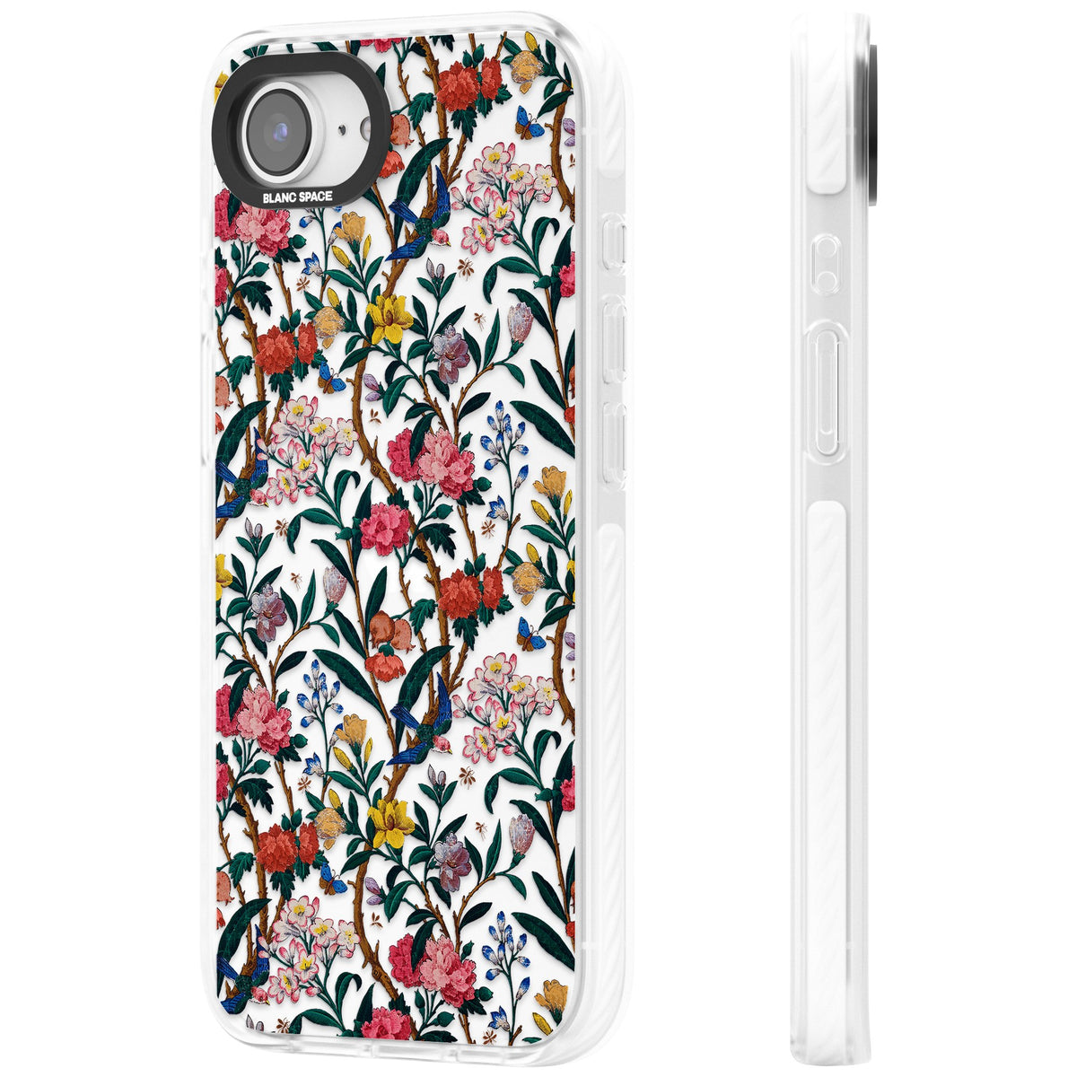 Vines & Flowers iPhone 16e / iPhone 17e Impact Clear Phone Case side