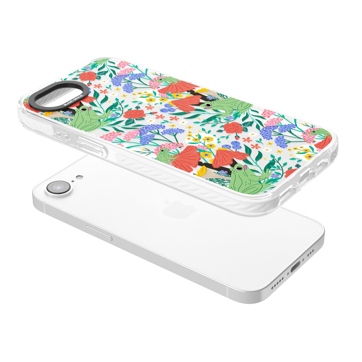 Tropical iPhone 16e / iPhone 17e Impact Clear Phone Case angled