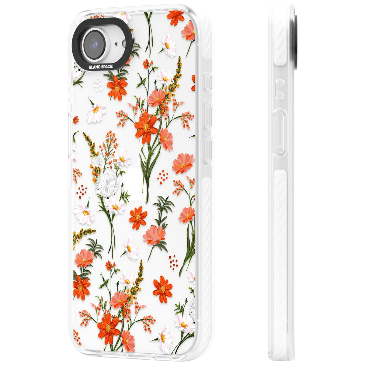 Sunset Wildflowers iPhone 16e / iPhone 17e Impact Clear Phone Case side