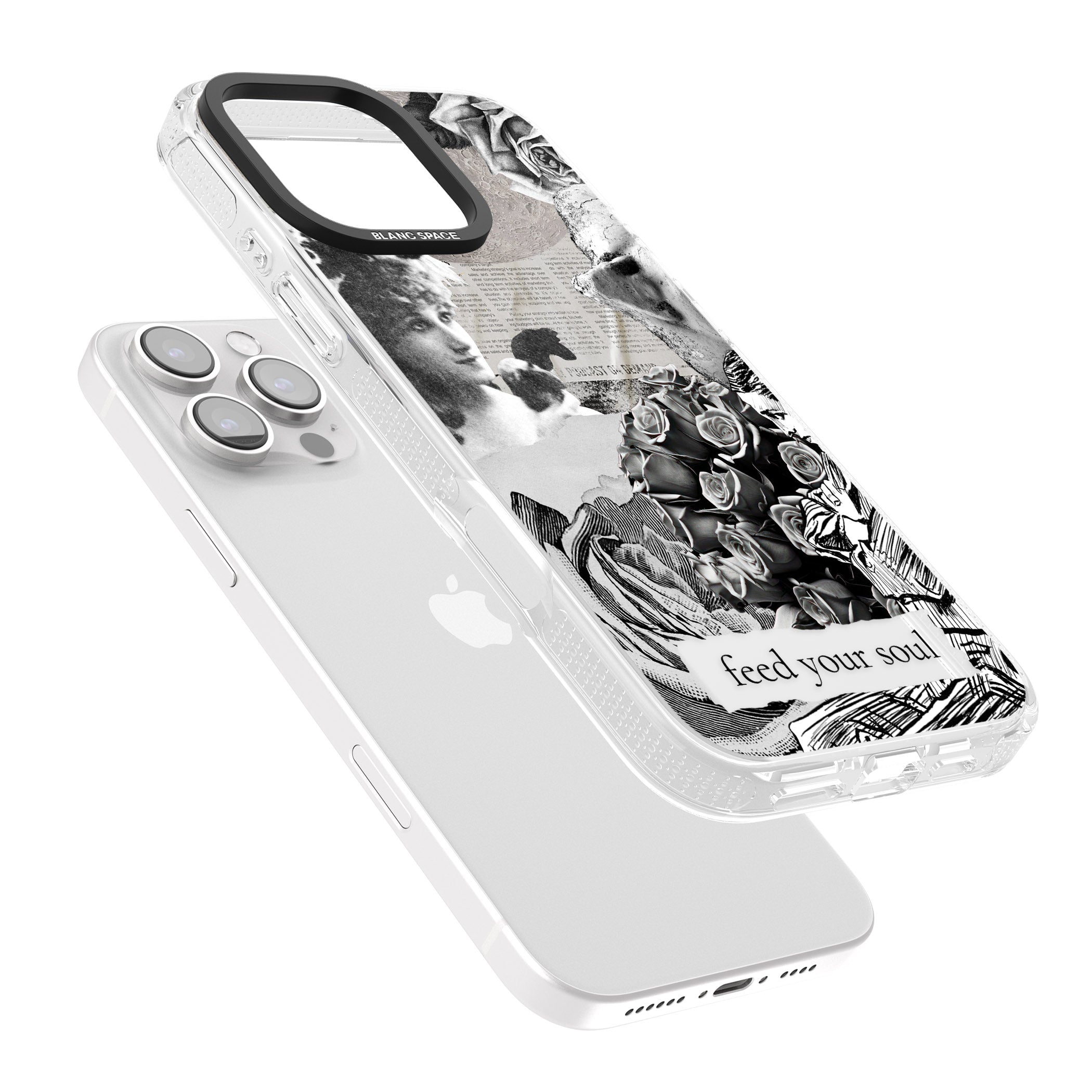 Feed Your Soul iPhone 16 Pro Max / 16 Pro Clear Case Impact Air - Blanc Space