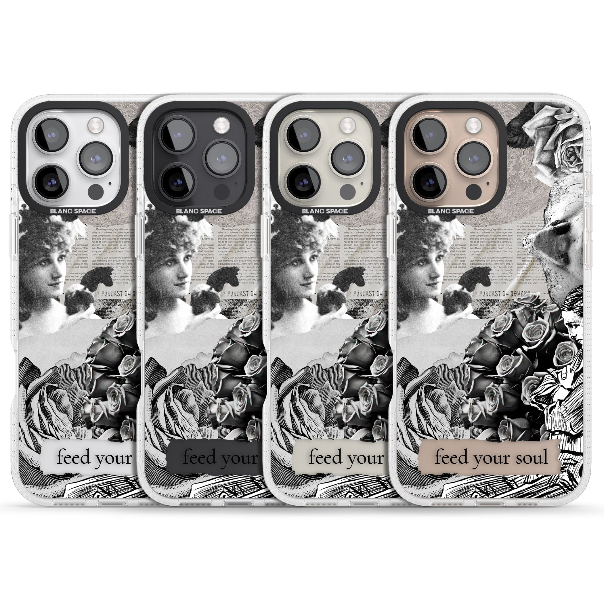 Feed Your Soul iPhone 16 Pro Max / 16 Pro Clear Case Impact Air - Blanc Space