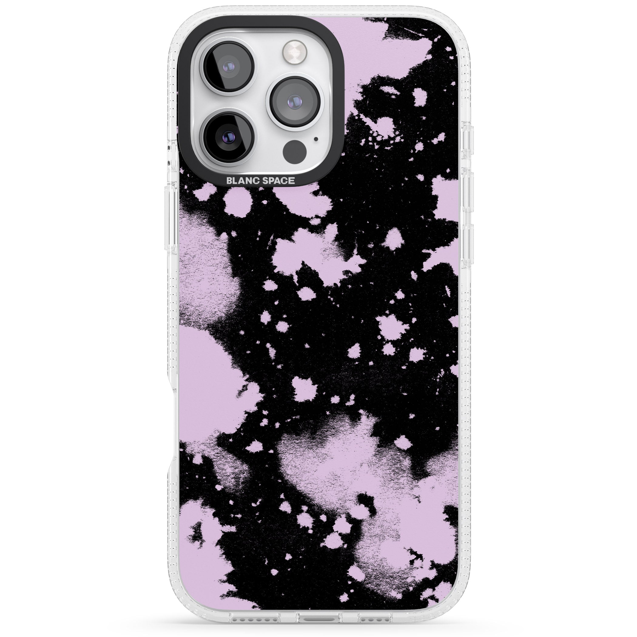 Pink & Black Acid Wash Tie-Dye iPhone 16 Pro Max / 16 Pro Clear Case Impact Air - Blanc Space