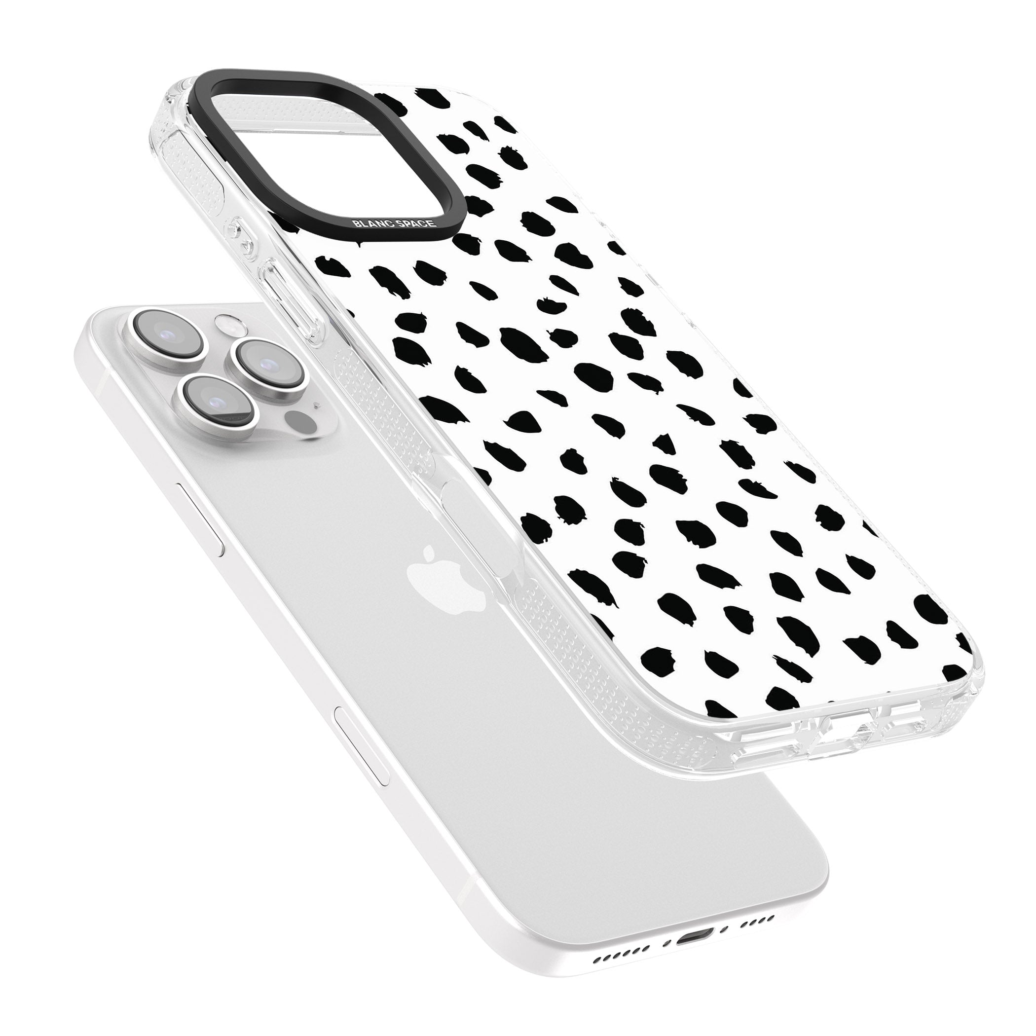 Dalmatian Print iPhone 16 Pro Max / 16 Pro Clear Case Impact Air - Blanc Space