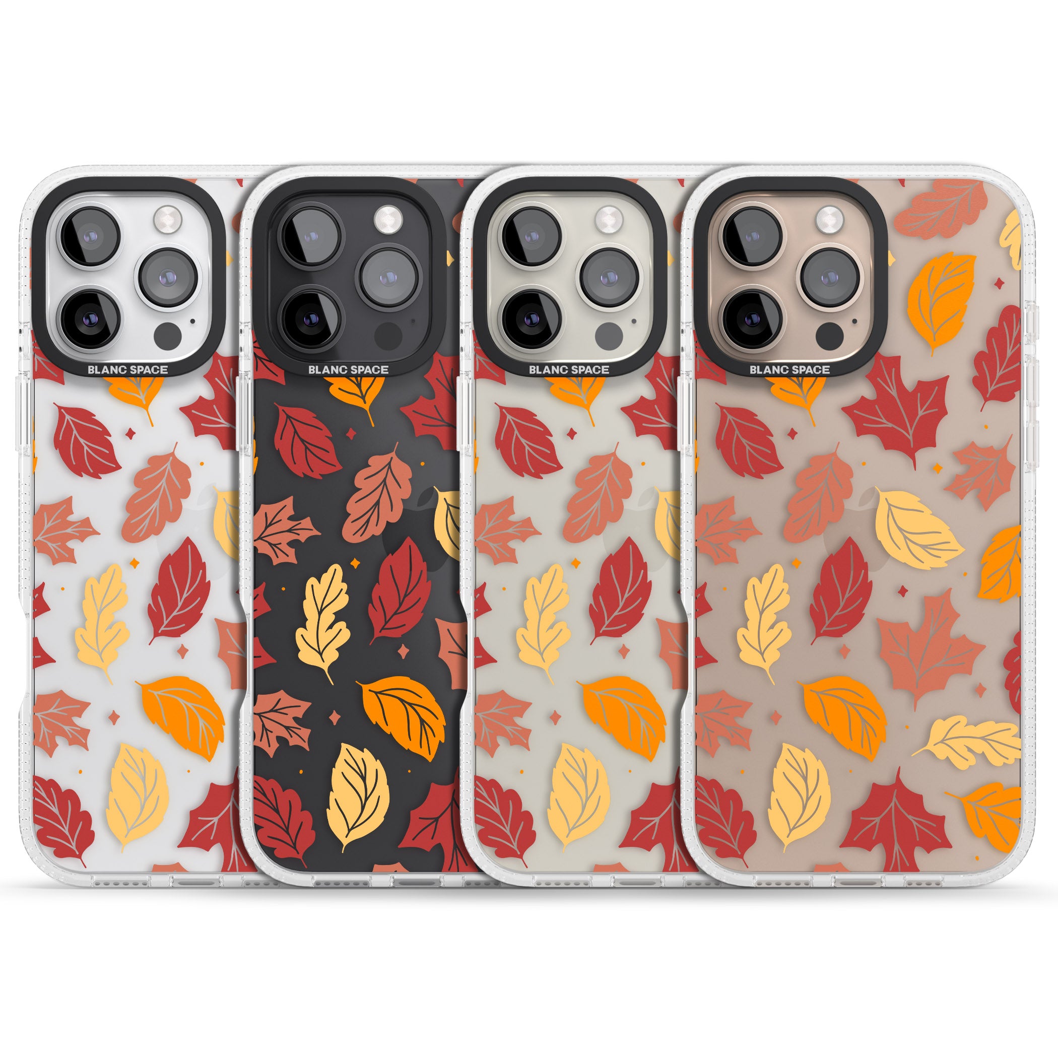 Autumn Leaves iPhone 16 Pro Max / 16 Pro Clear Case Impact Air - Blanc Space