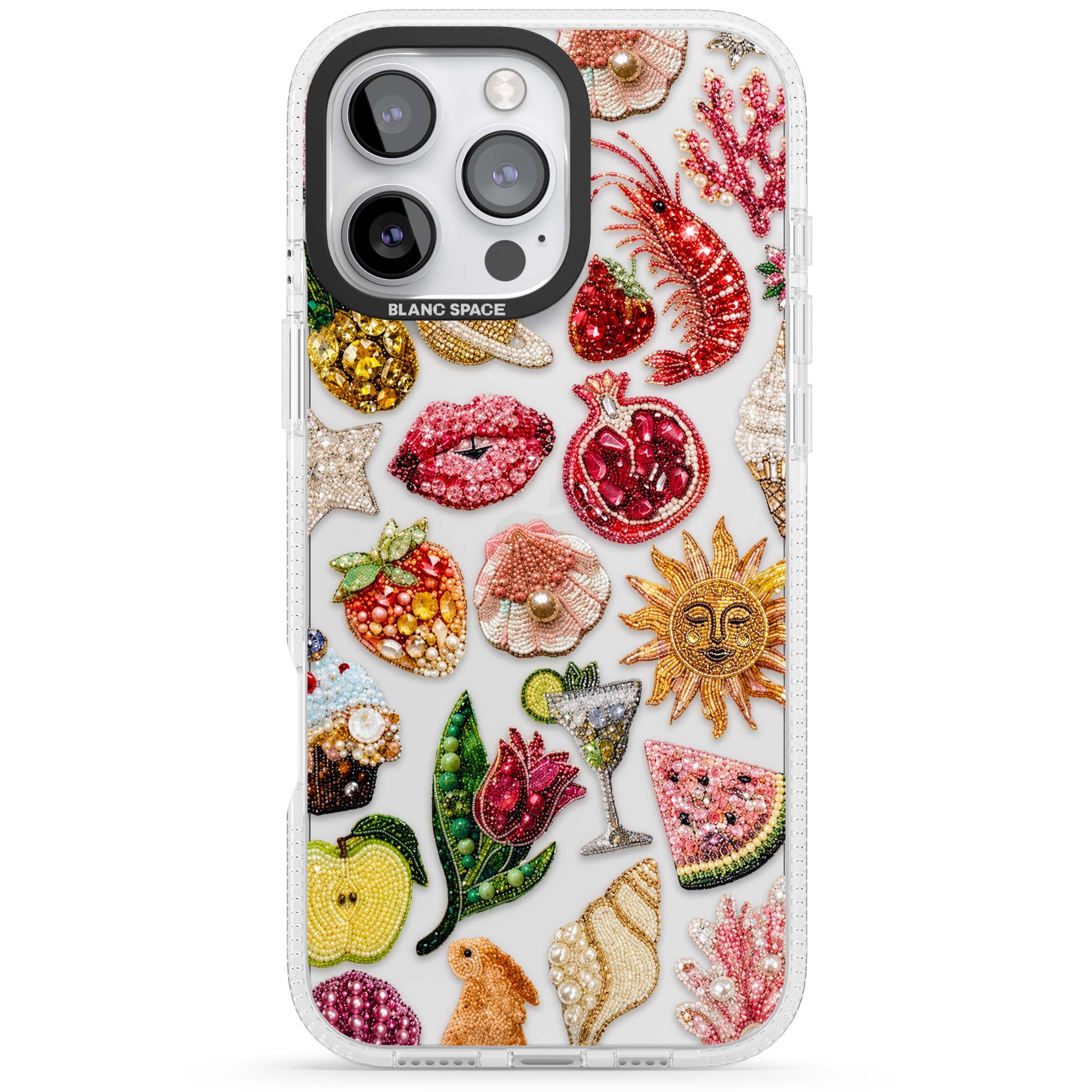 Beaded Riviera coquette iPhone case | Clear Case Impact Air case for iPhone 16 Pro, iPhone 16 Pro Max
