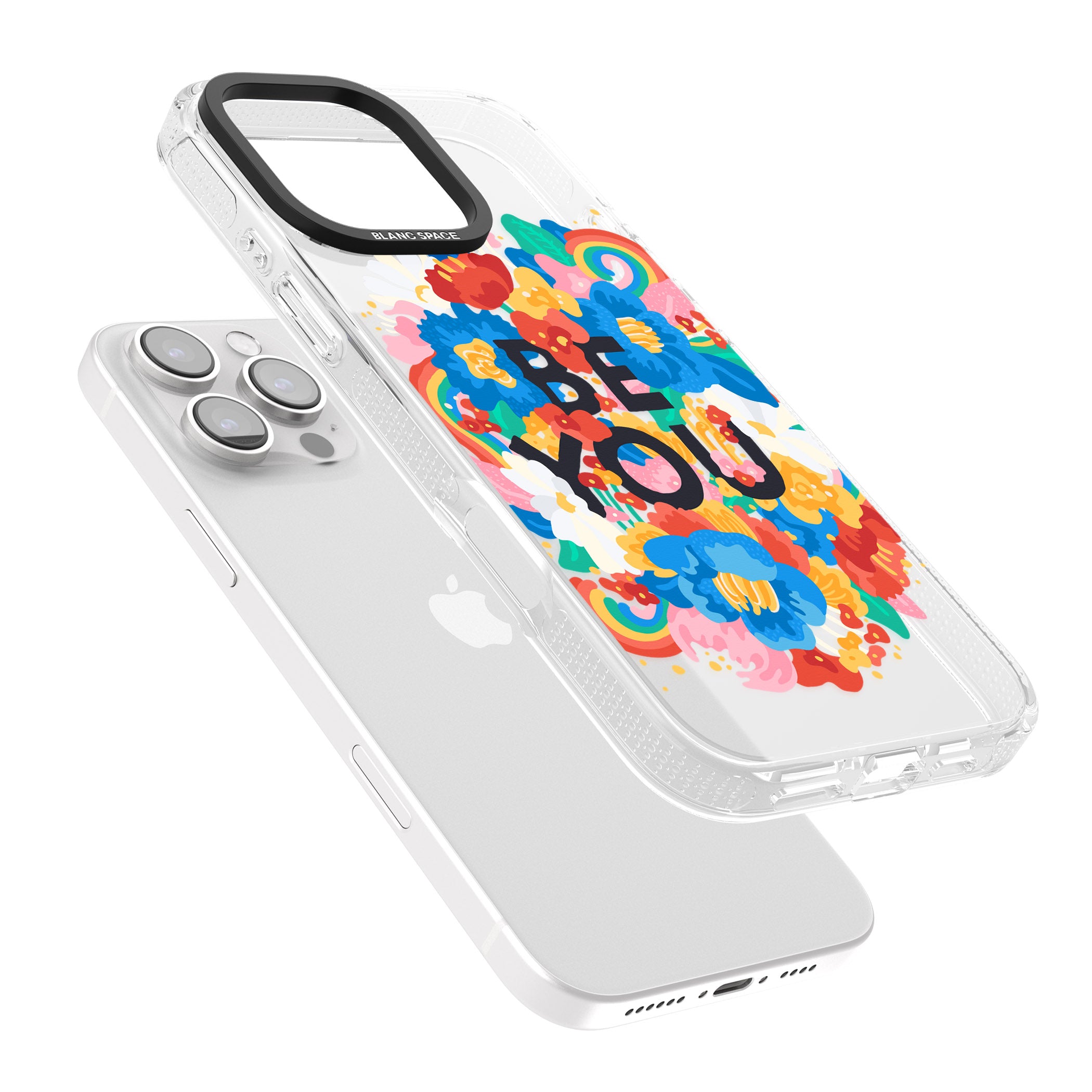 Be You iPhone 16 Pro Max / 16 Pro Clear Case Impact Air - Blanc Space