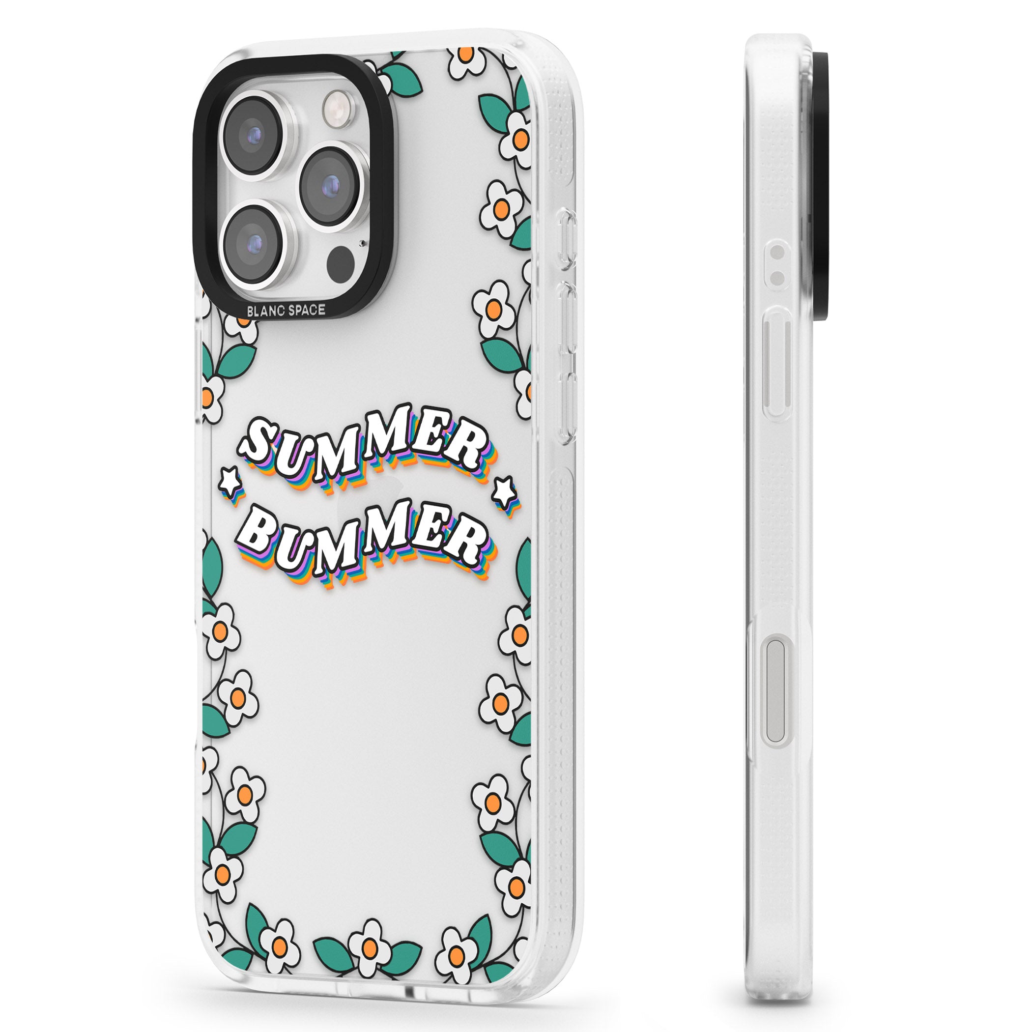 Summer Bummer iPhone 16 Pro Max / 16 Pro Clear Case Impact Air - Blanc Space