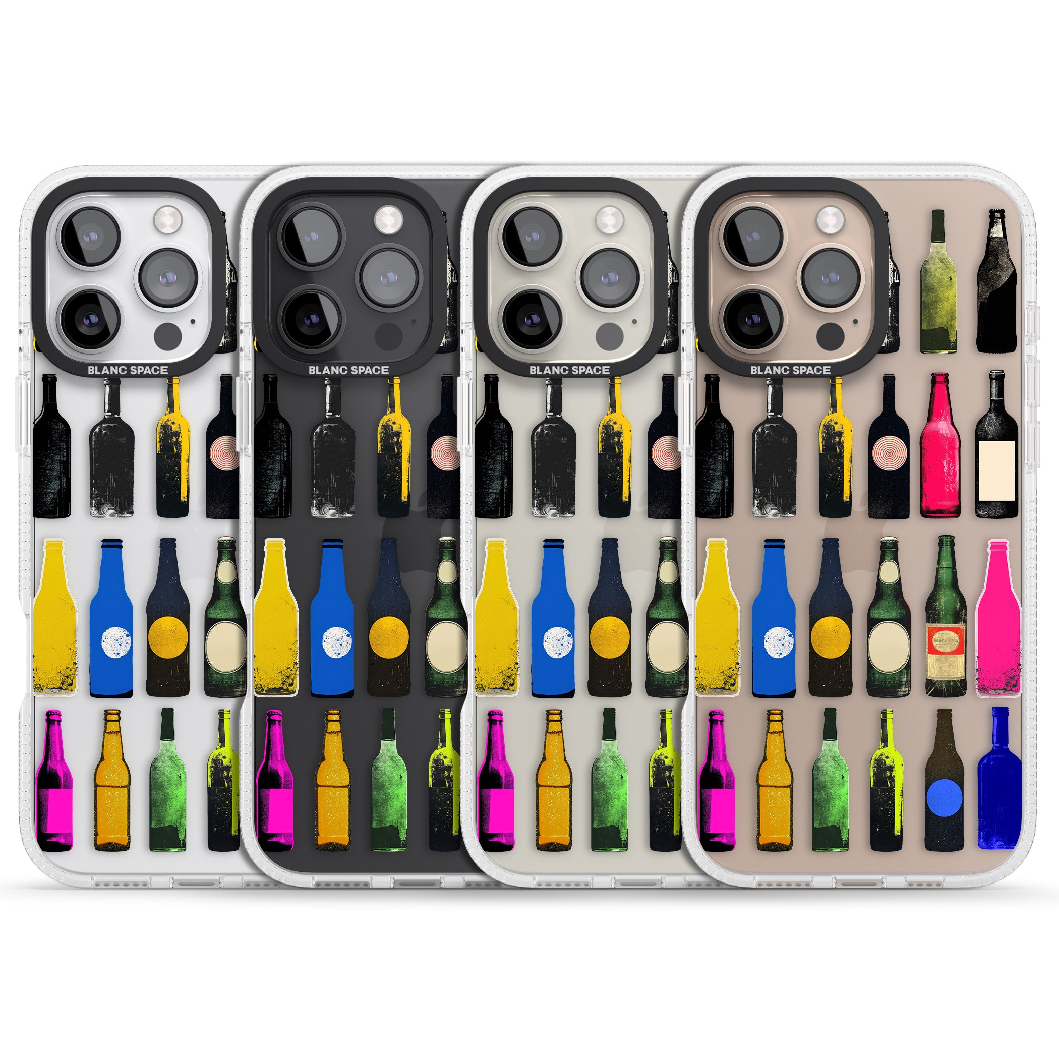 Glass Bottles iPhone 16 Pro Max / 16 Pro Clear Case Impact Air - Blanc Space