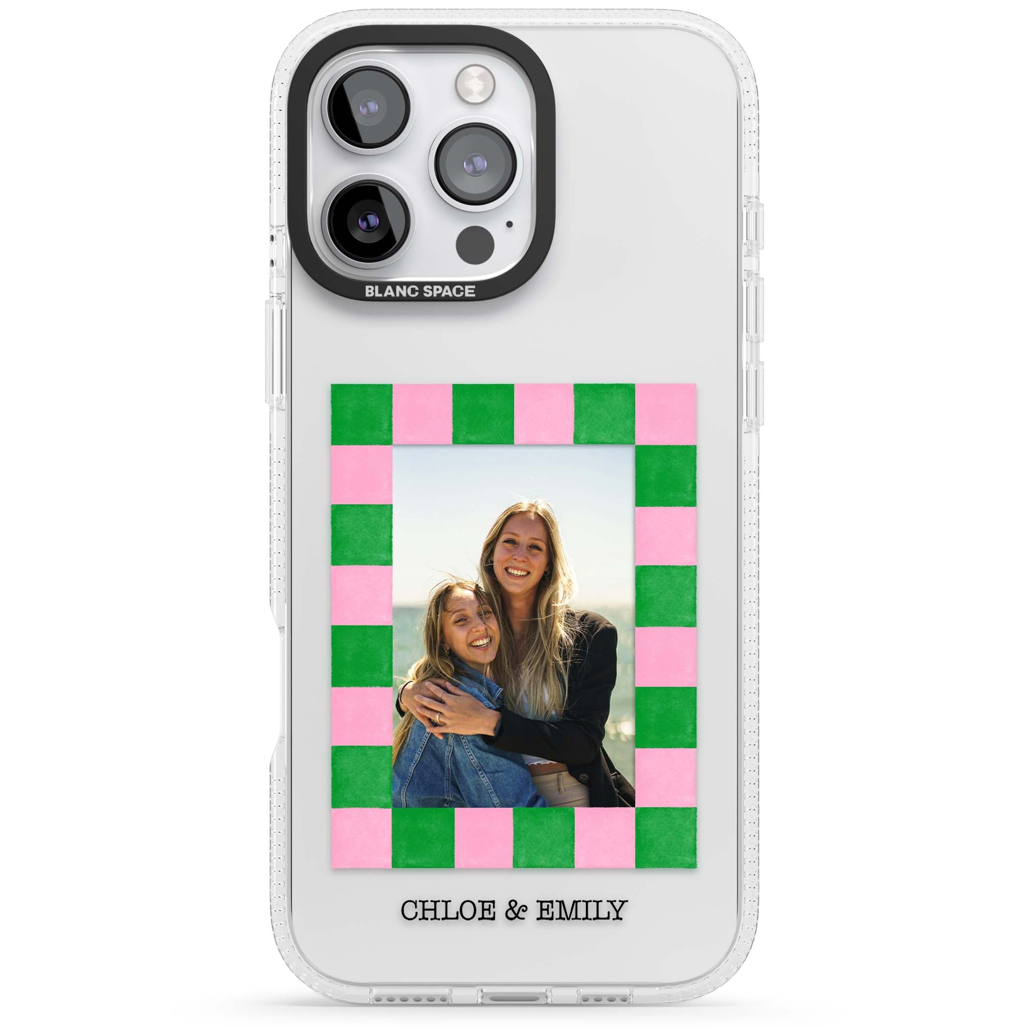 Riviera Check Photo cute iPhone case | Clear Case Impact Air case for iPhone 16 Pro, iPhone 16 Pro Max