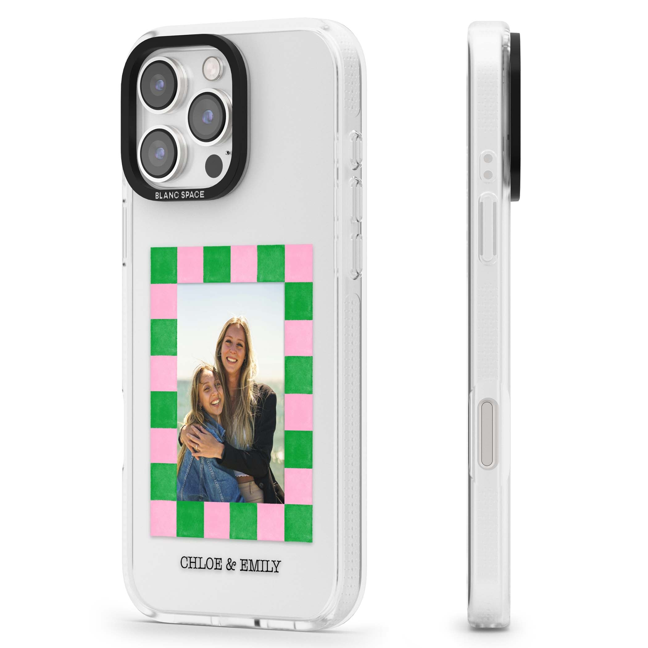 Riviera Check Photo cute iPhone case | Clear Case Impact Air case for iPhone 16 Pro, iPhone 16 Pro Max