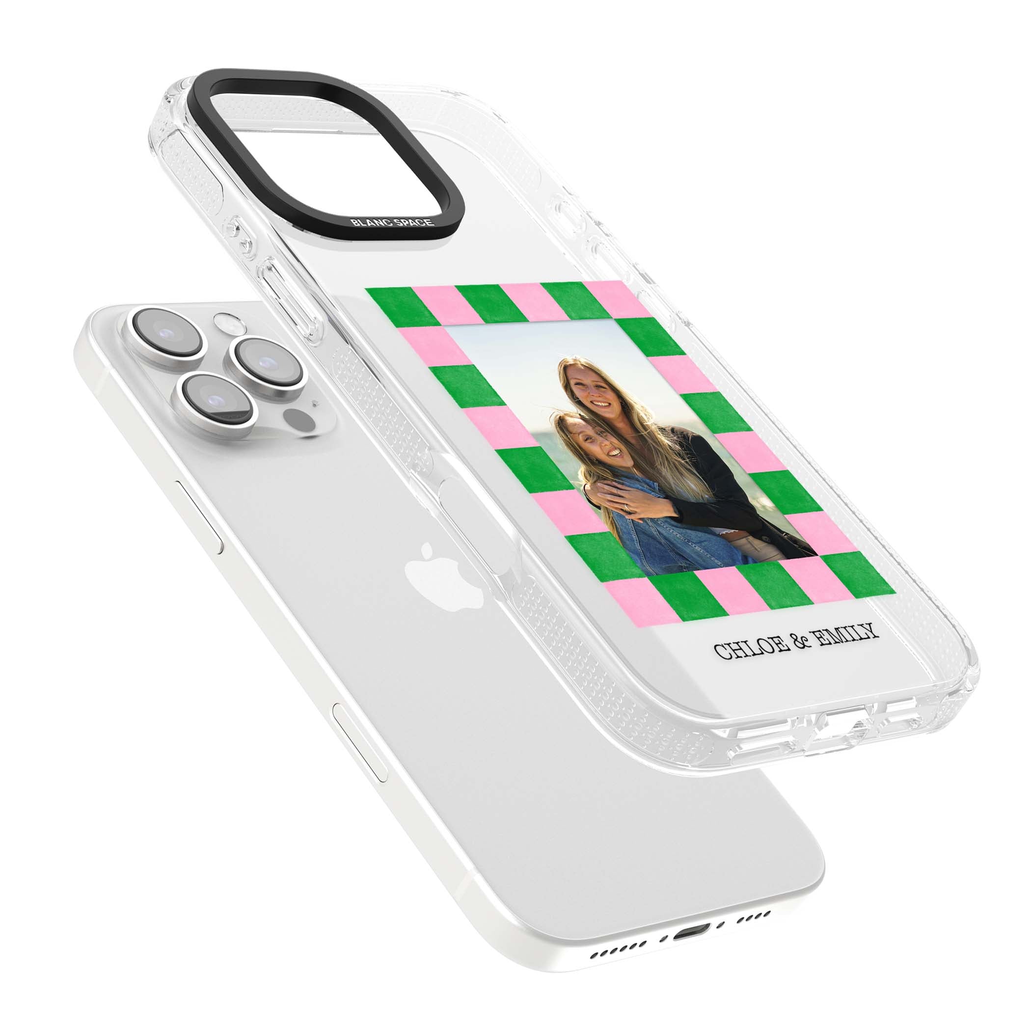 Riviera Check Photo cute iPhone case | Clear Case Impact Air case for iPhone 16 Pro, iPhone 16 Pro Max