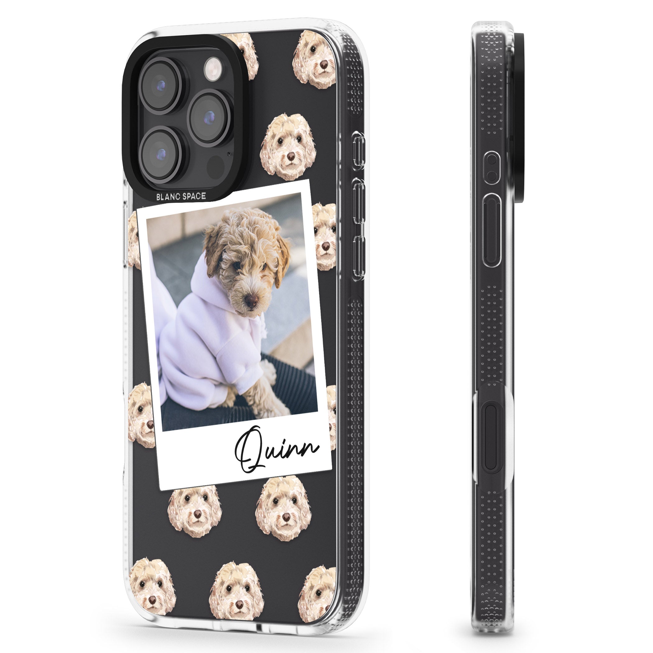 Personalised Cockapoo, Cream - Dog Photo iPhone 16 Pro Max / 16 Pro Clear Case Impact Air - Blanc Space