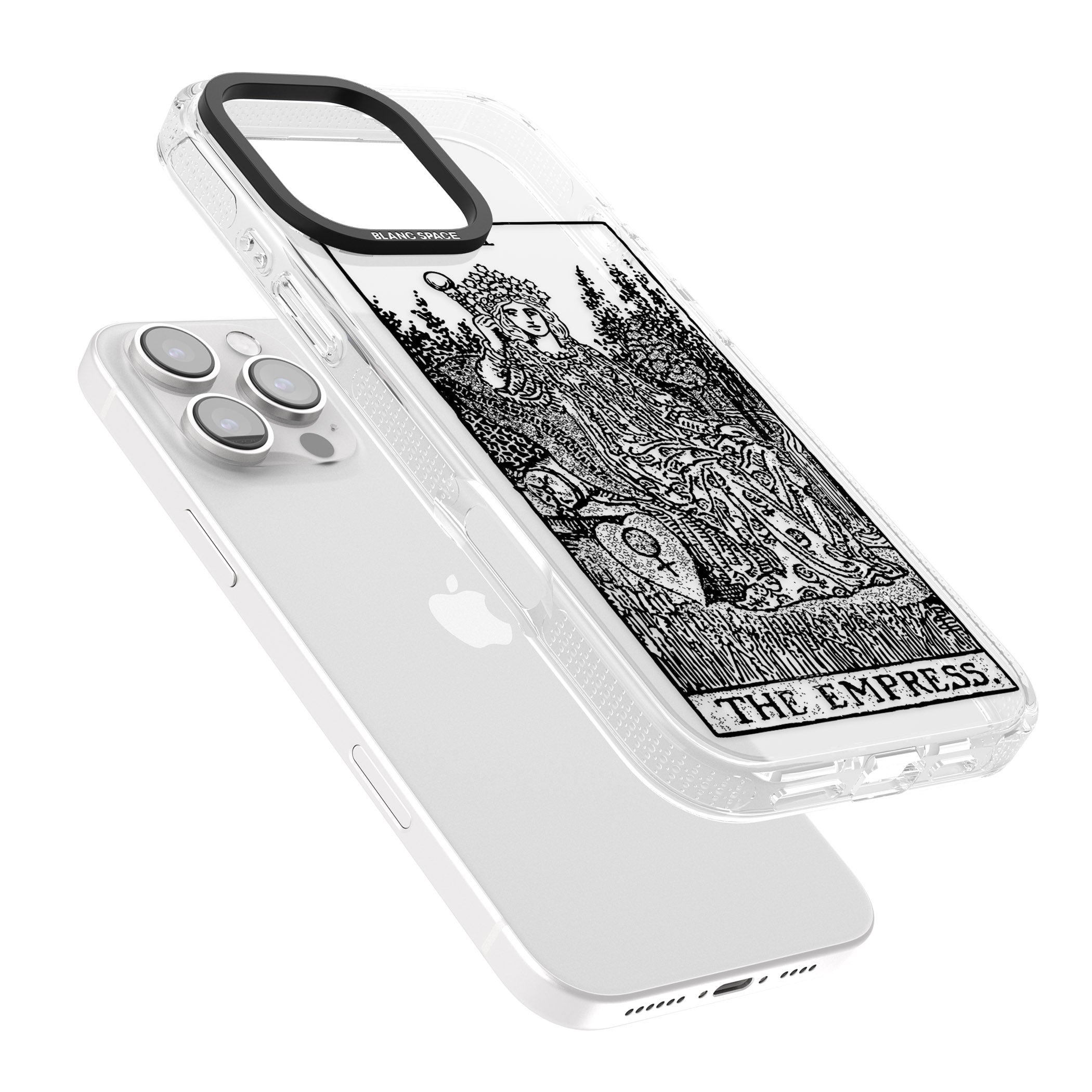 Personalised The Empress Tarot Card - Transparent iPhone 16 Pro Max / 16 Pro Clear Case Impact Air - Blanc Space