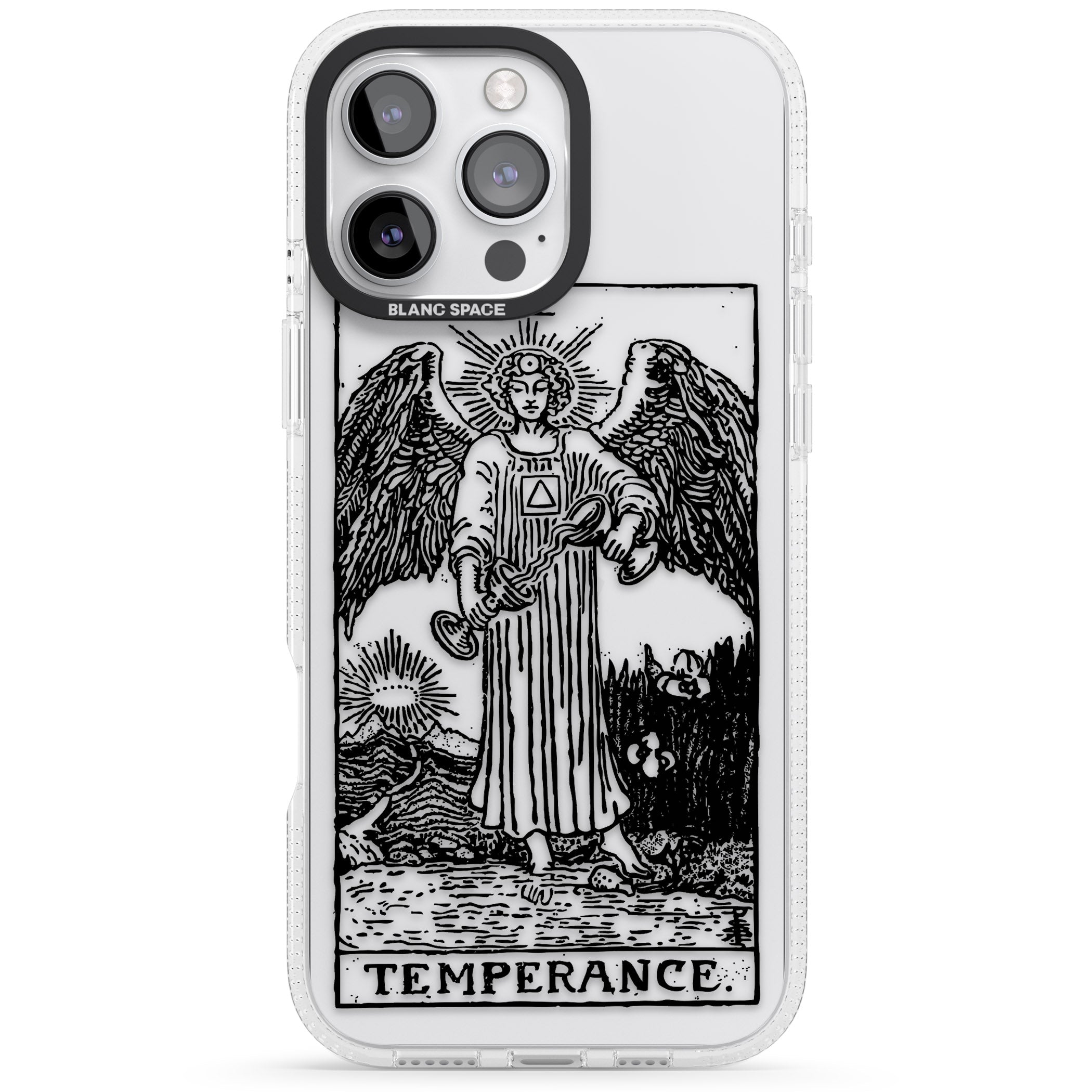 Personalised Temperance Tarot Card - Transparent iPhone 16 Pro Max / 16 Pro Clear Case Impact Air - Blanc Space