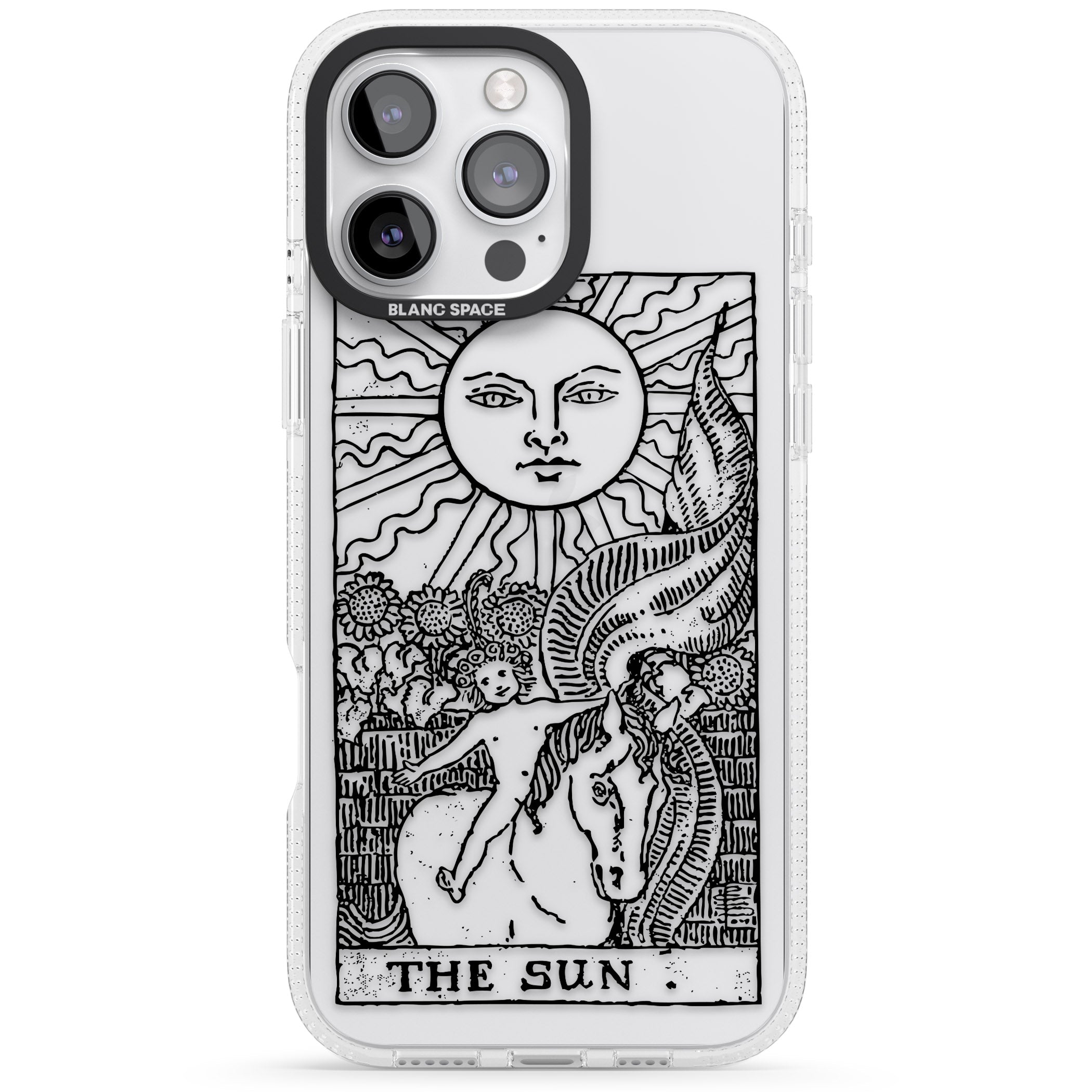 Personalised The Sun Tarot Card - Transparent iPhone 16 Pro Max / 16 Pro Clear Case Impact Air - Blanc Space