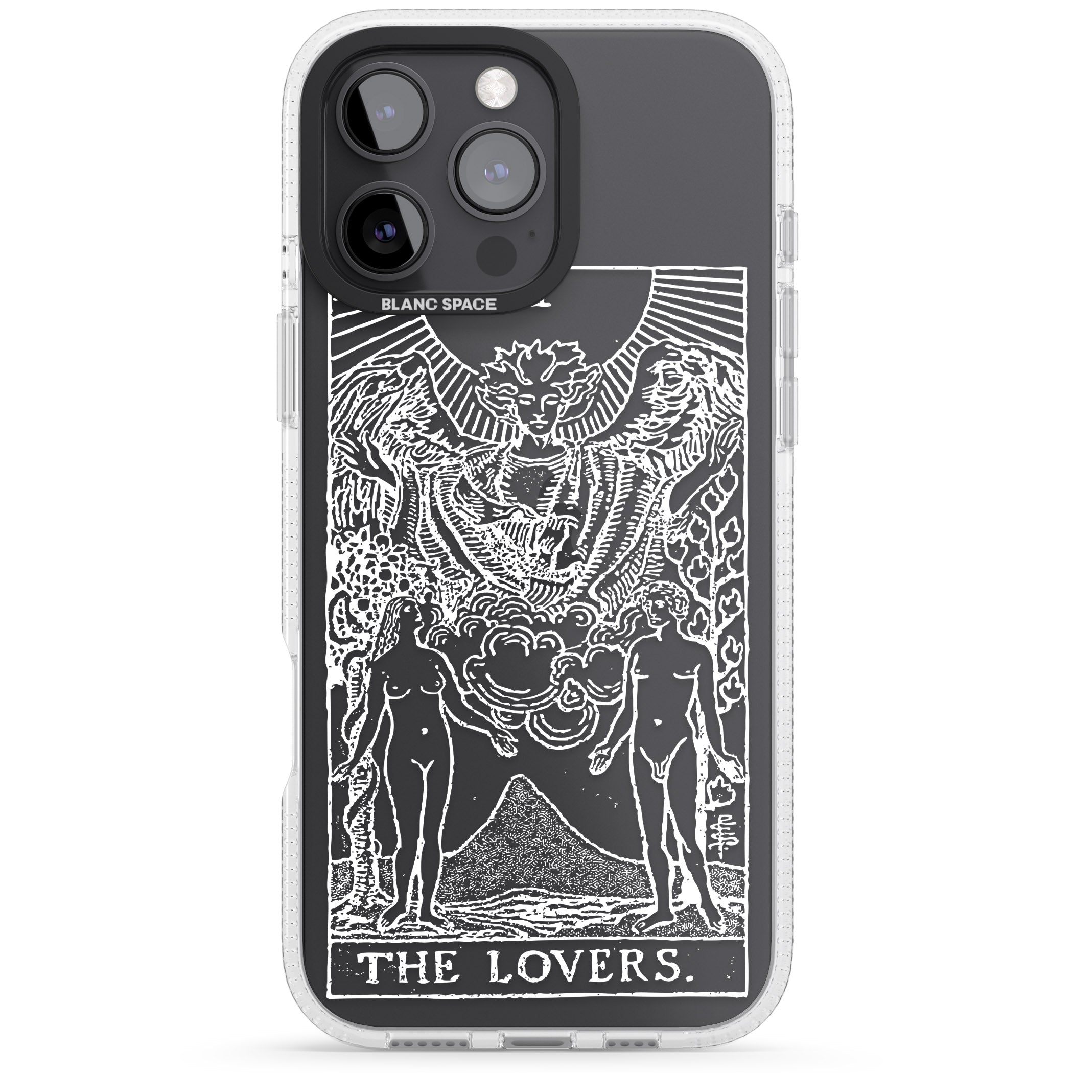 Personalised The Lovers Tarot Card - White Transparent iPhone 16 Pro Max / 16 Pro Clear Case Impact Air - Blanc Space