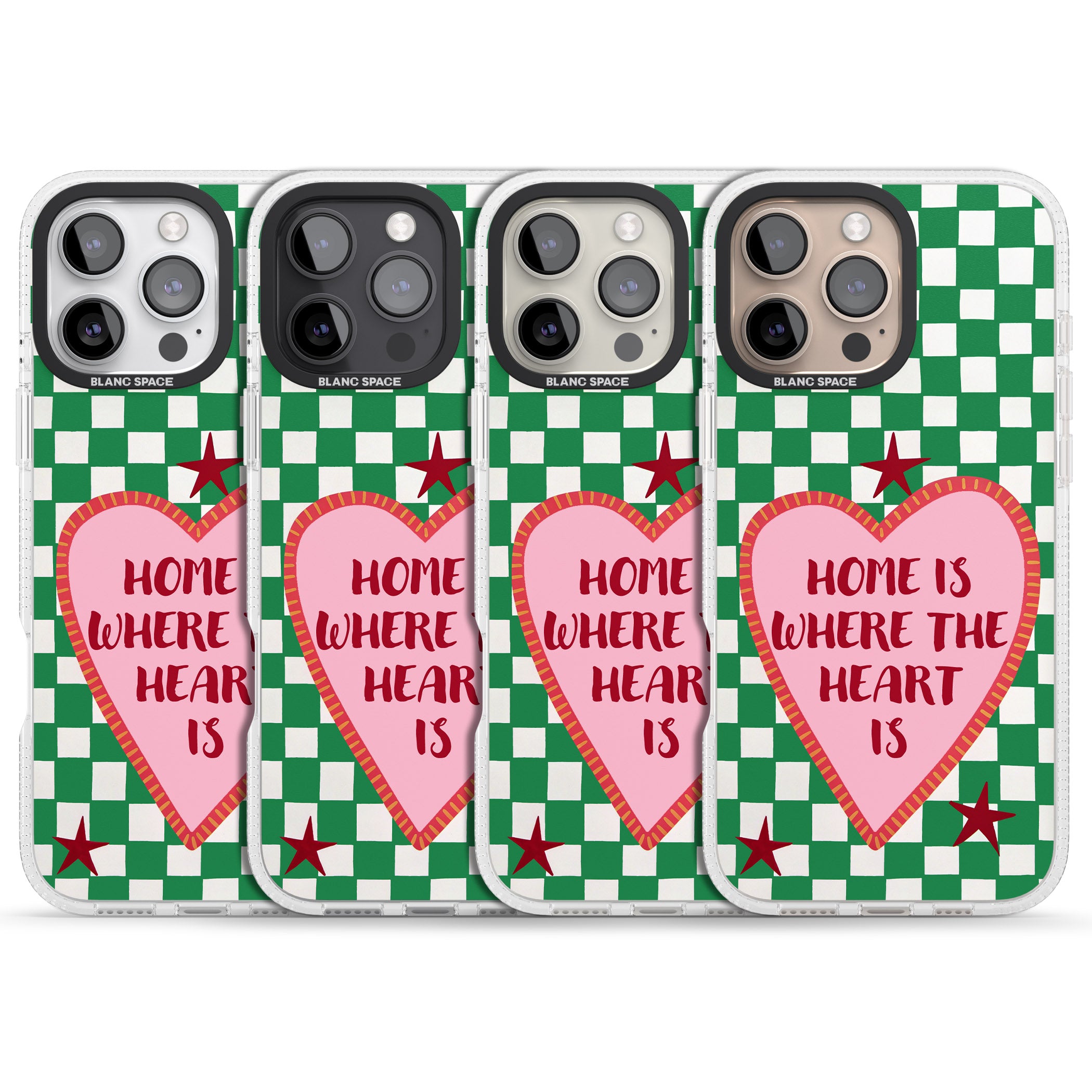 Home Is Where The Heart Is iPhone 16 Pro Max / 16 Pro Clear Case Impact Air - Blanc Space