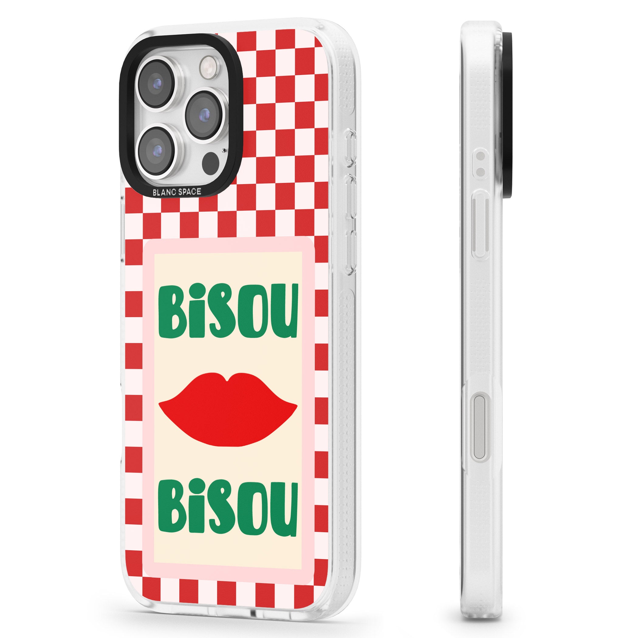 Bisou iPhone 16 Pro Max / 16 Pro Clear Case Impact Air - Blanc Space