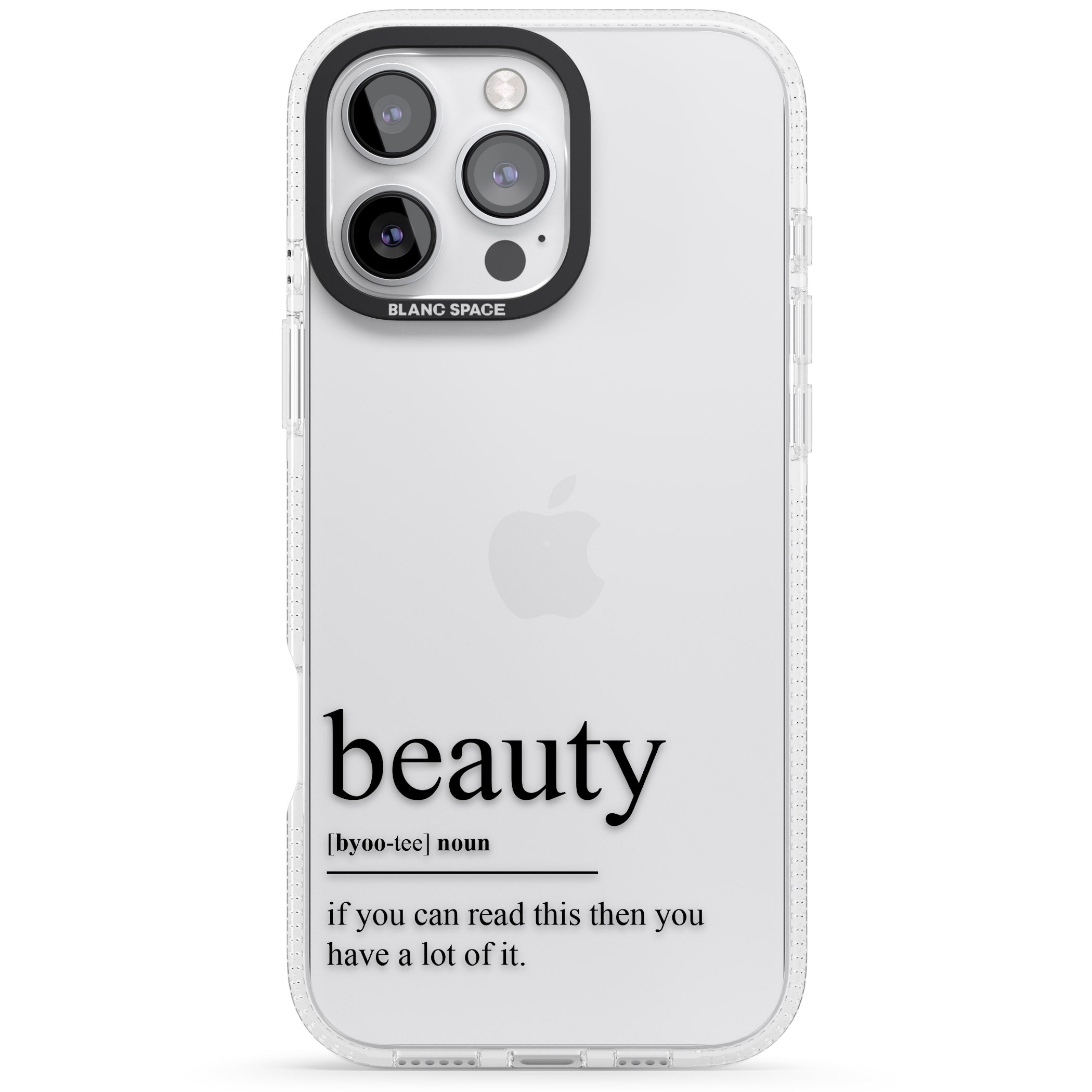 Beauty iPhone 16 Pro Max / 16 Pro Clear Case Impact Air - Blanc Space