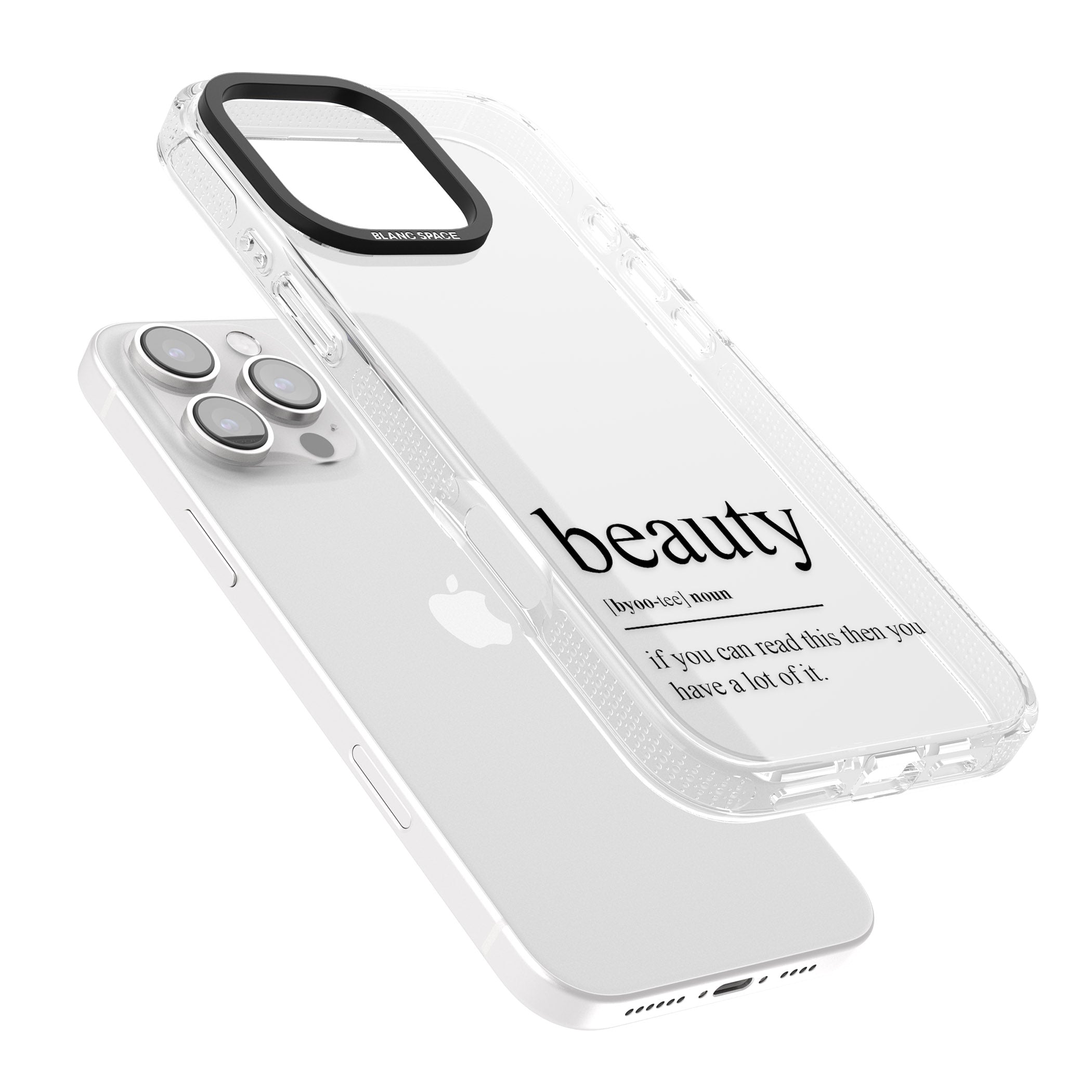 Beauty iPhone 16 Pro Max / 16 Pro Clear Case Impact Air - Blanc Space