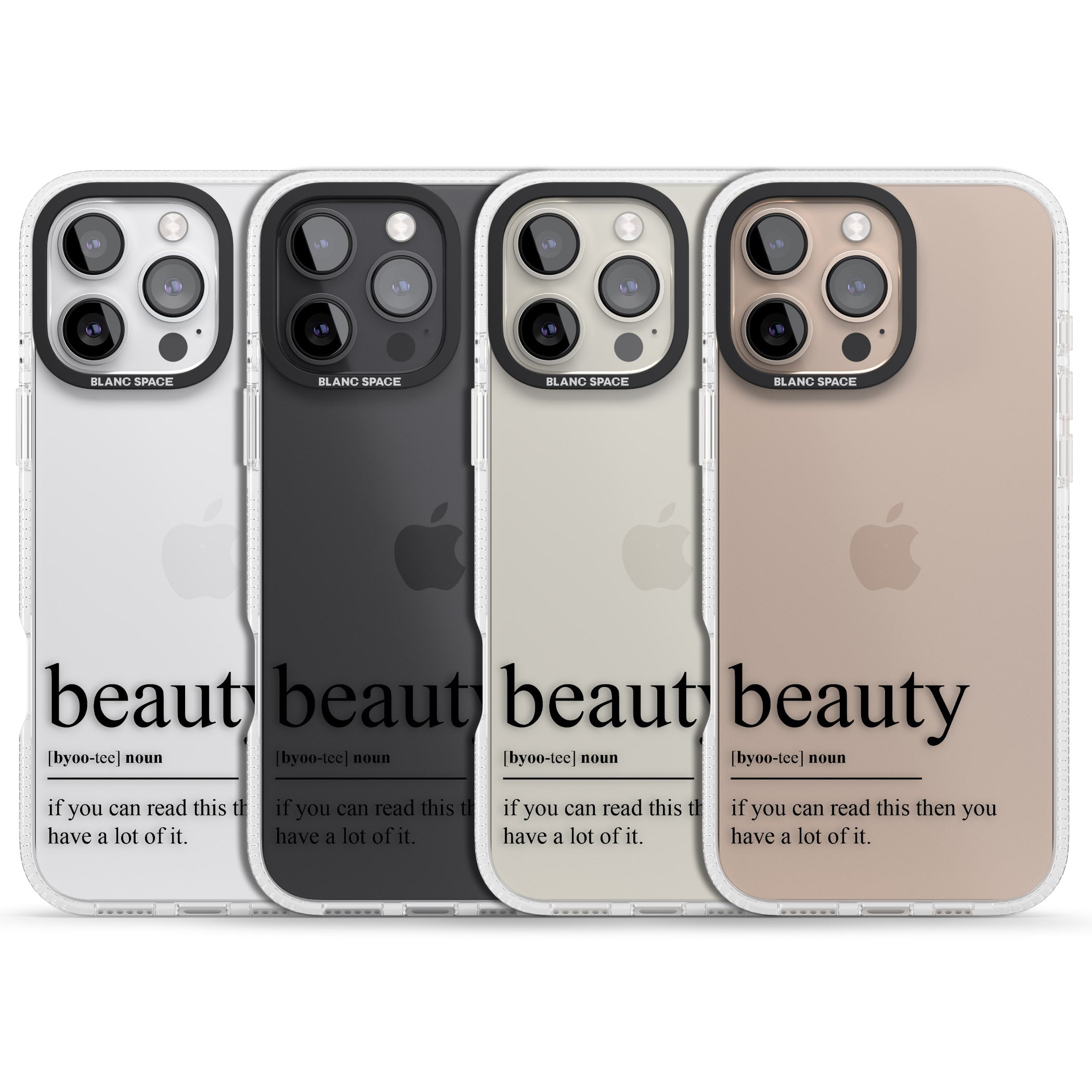 Beauty iPhone 16 Pro Max / 16 Pro Clear Case Impact Air - Blanc Space