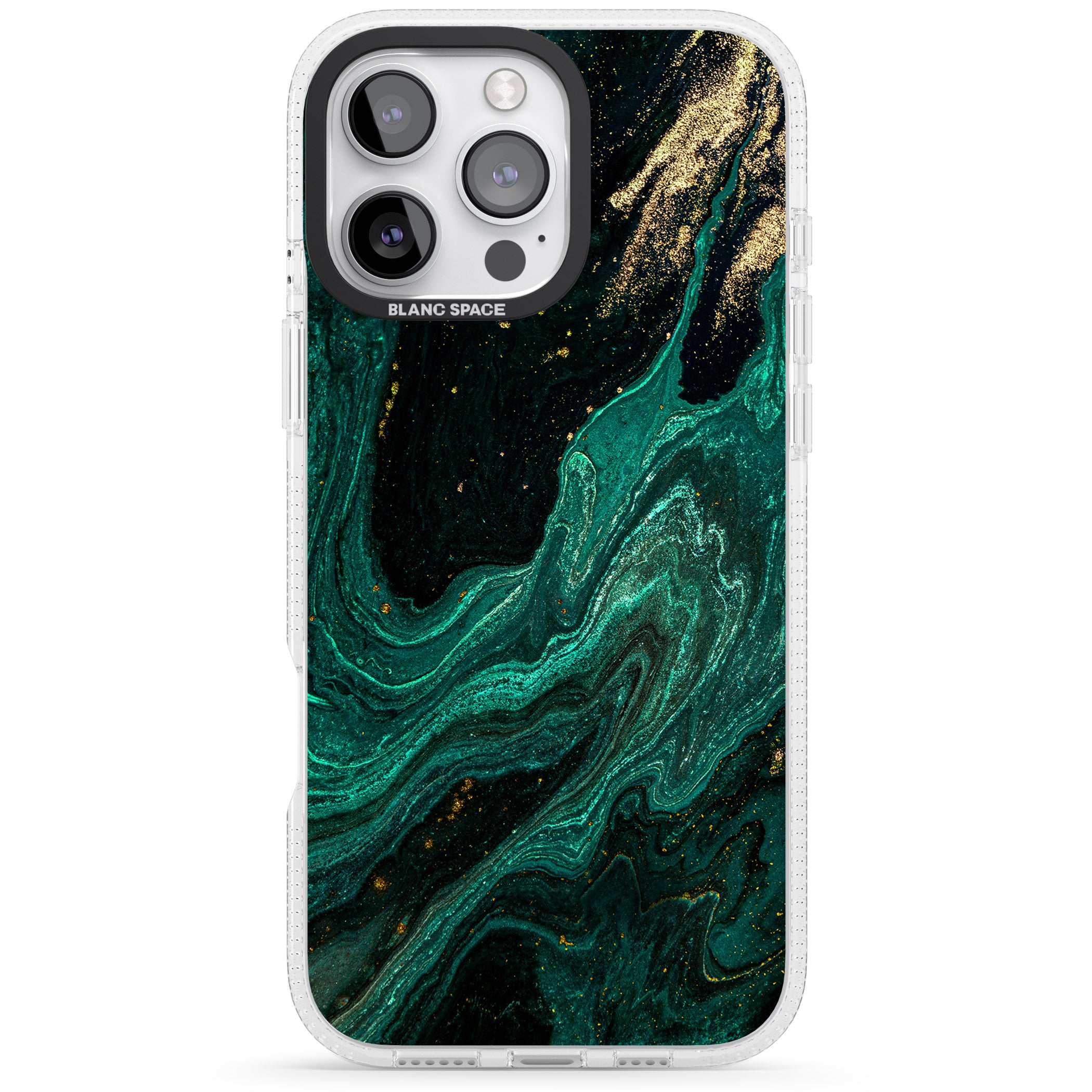 Emerald Lagoon iPhone 16 Pro Max / 16 Pro Clear Case Impact Air - Blanc Space