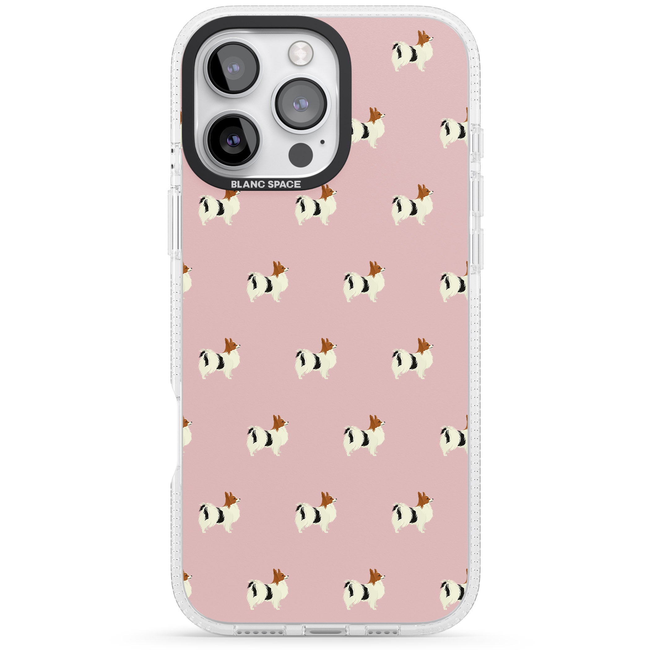 German Shorthaired Pointer Dog Pattern Clear iPhone 16 Pro Max / 16 Pro Clear Case Impact Air - Blanc Space