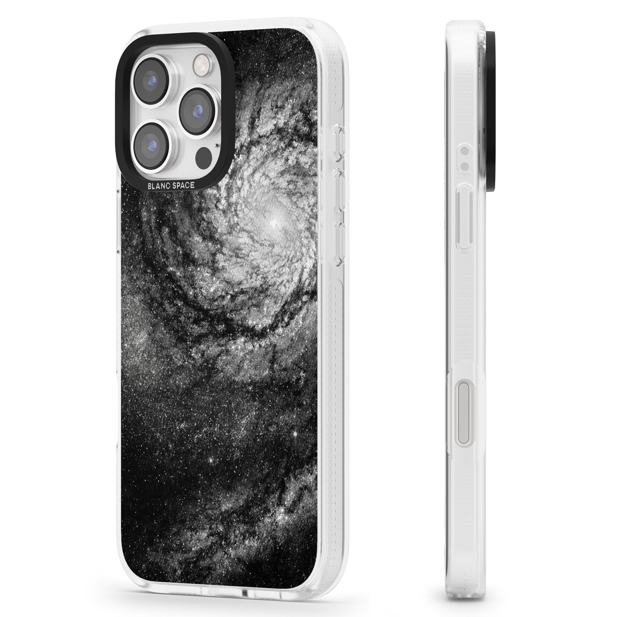 Night Sky Galaxies: Milky Way Galaxy iPhone 16 Pro Max / 16 Pro Clear Case Impact Air - Blanc Space