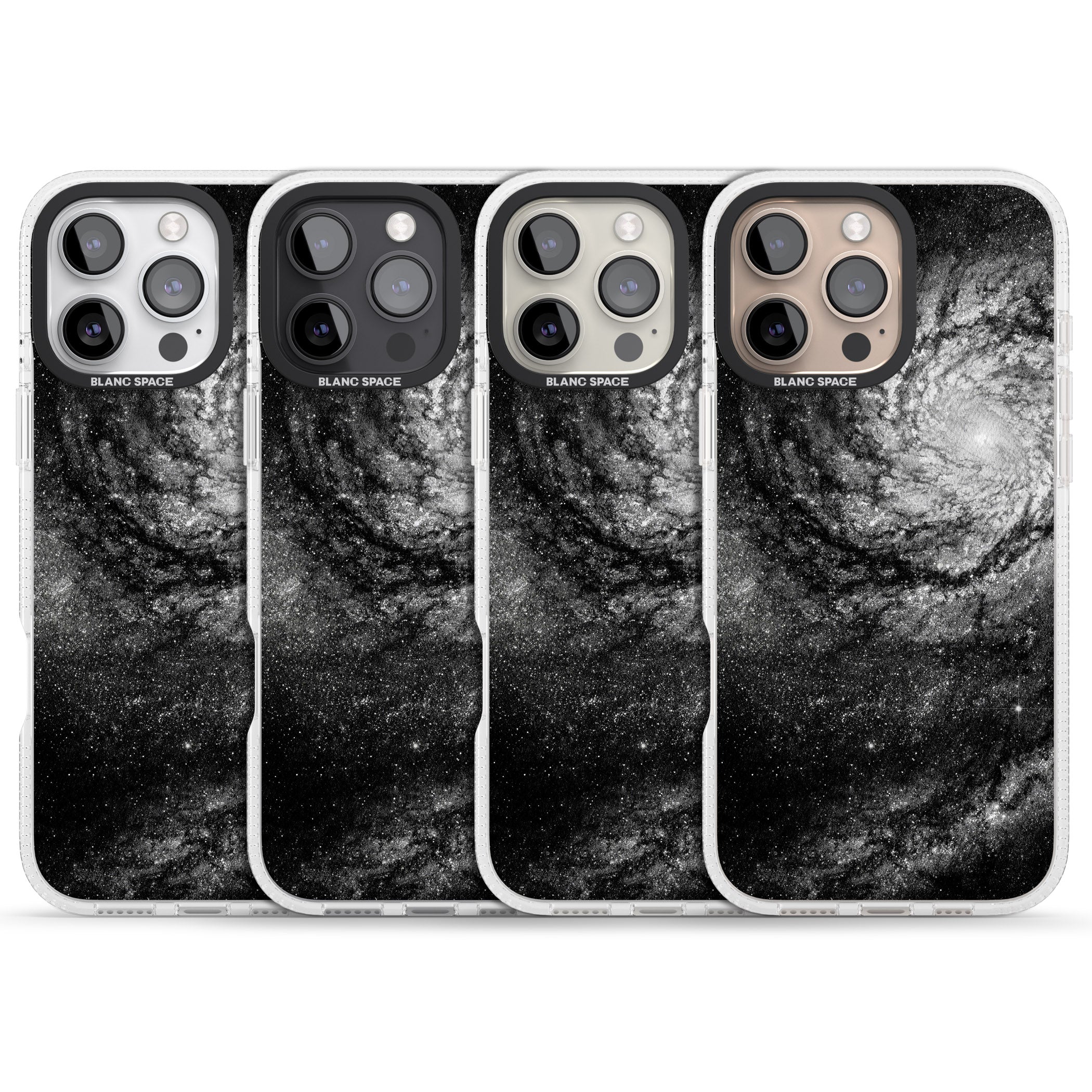 Night Sky Galaxies: Milky Way Galaxy iPhone 16 Pro Max / 16 Pro Clear Case Impact Air - Blanc Space