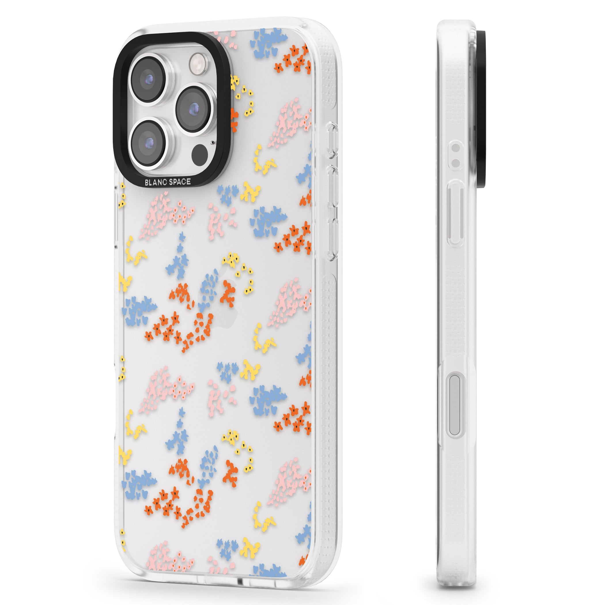 Small Flower Mix: Transparent iPhone 16 Pro Max / 16 Pro Clear Case Impact Air - Blanc Space
