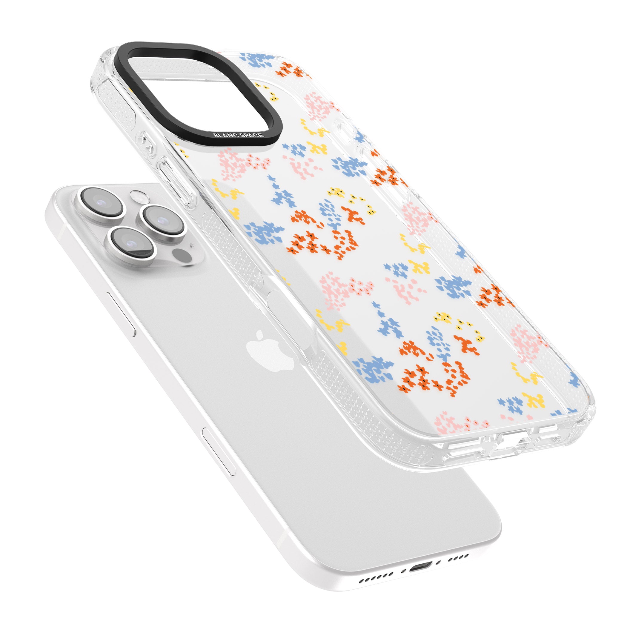 Small Flower Mix: Transparent iPhone 16 Pro Max / 16 Pro Clear Case Impact Air - Blanc Space