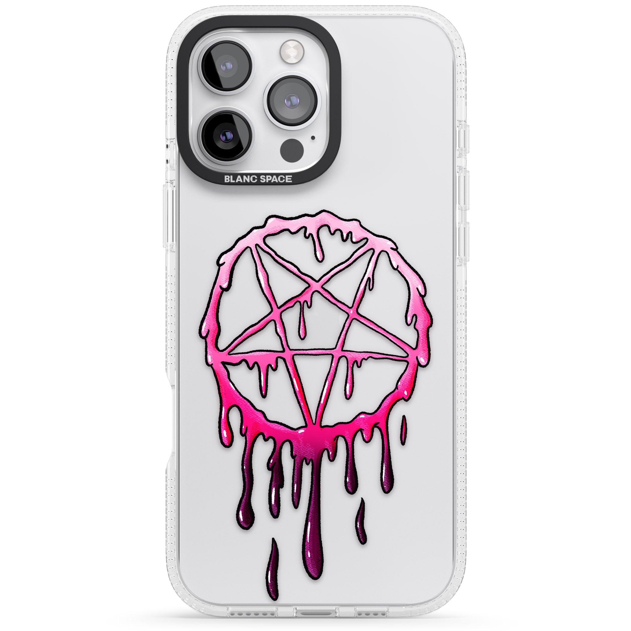 Pentagram of Blood iPhone 16 Pro Max / 16 Pro Clear Case Impact Air - Blanc Space