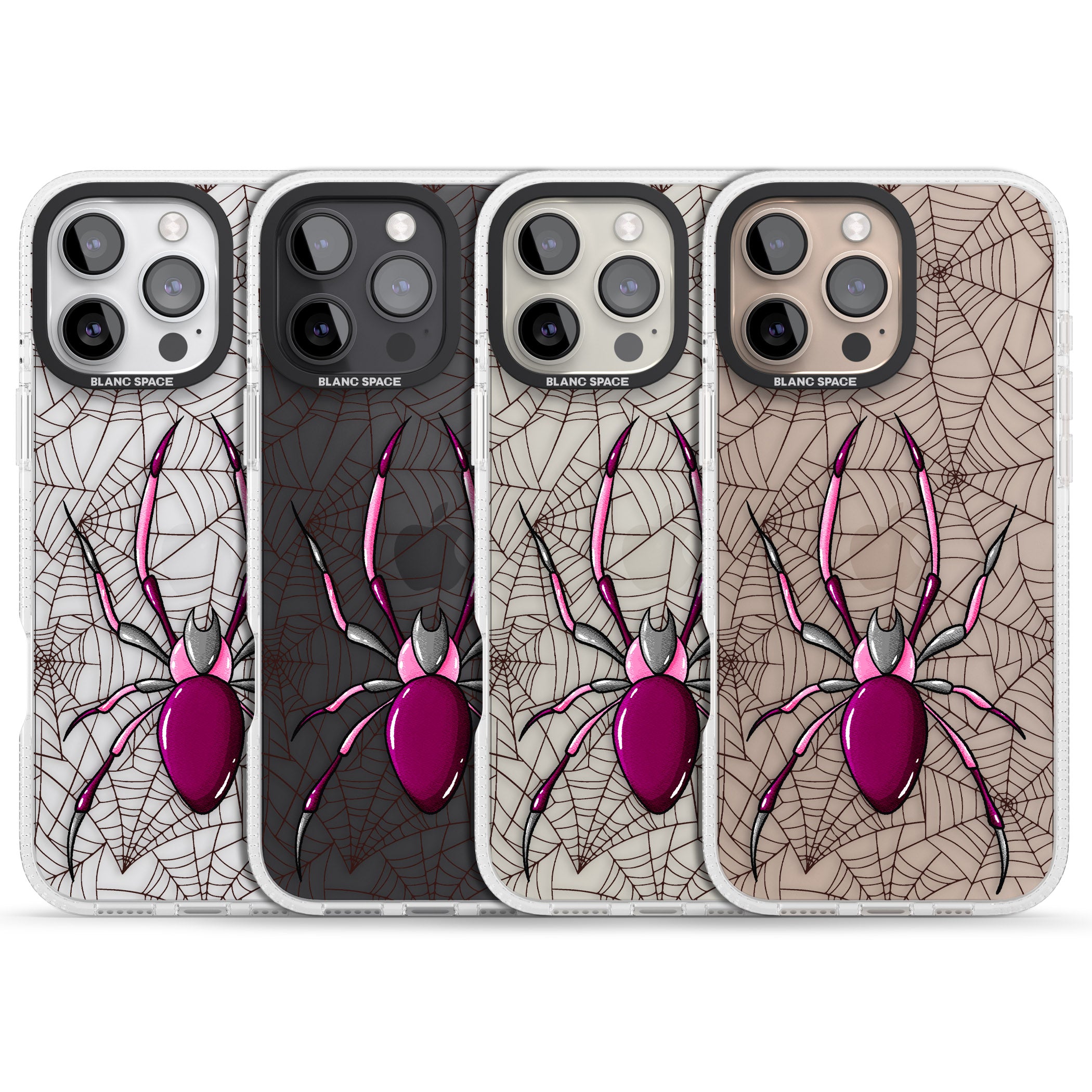 Arachnophobia iPhone 16 Pro Max / 16 Pro Clear Case Impact Air - Blanc Space