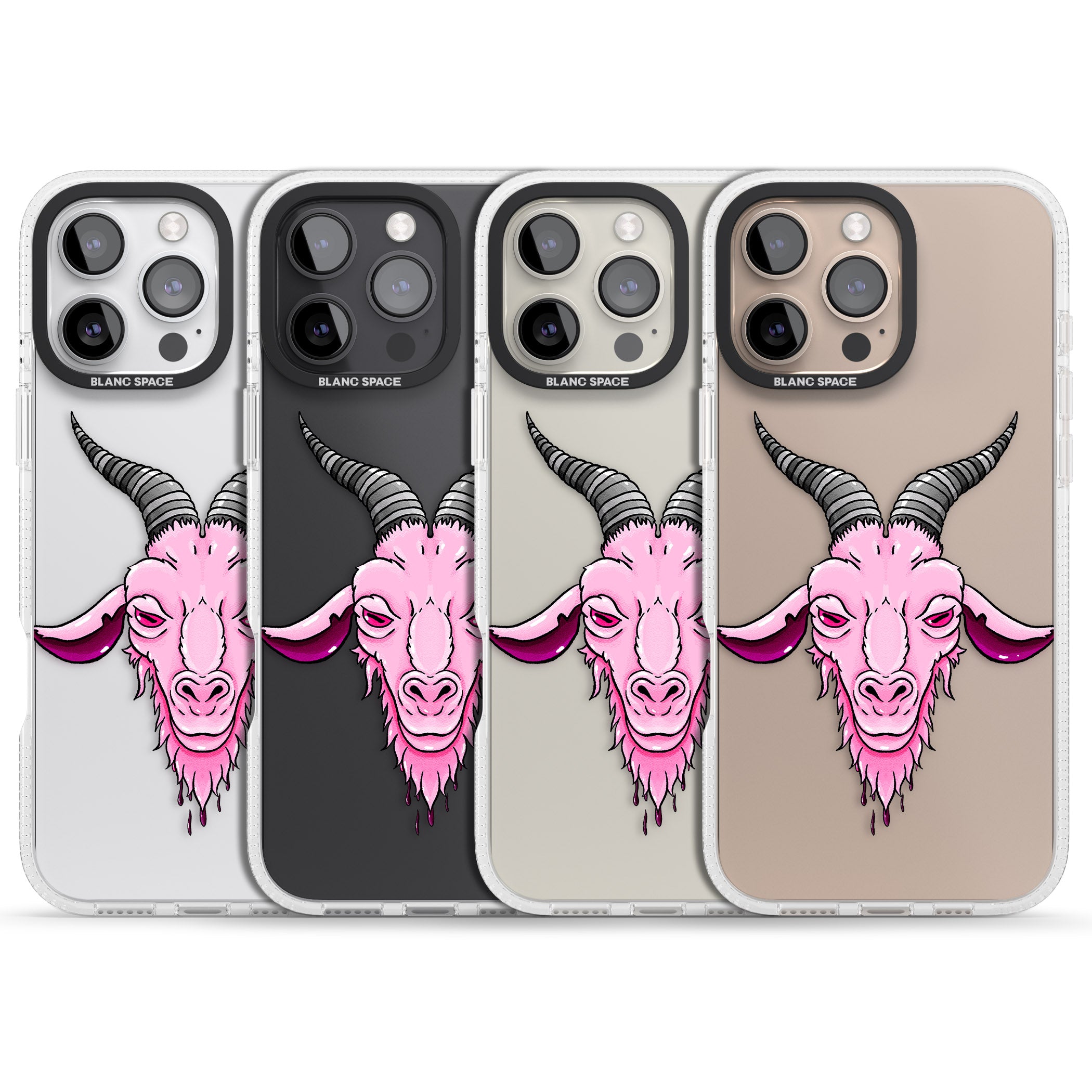 Ba-phomet iPhone 16 Pro Max / 16 Pro Clear Case Impact Air - Blanc Space