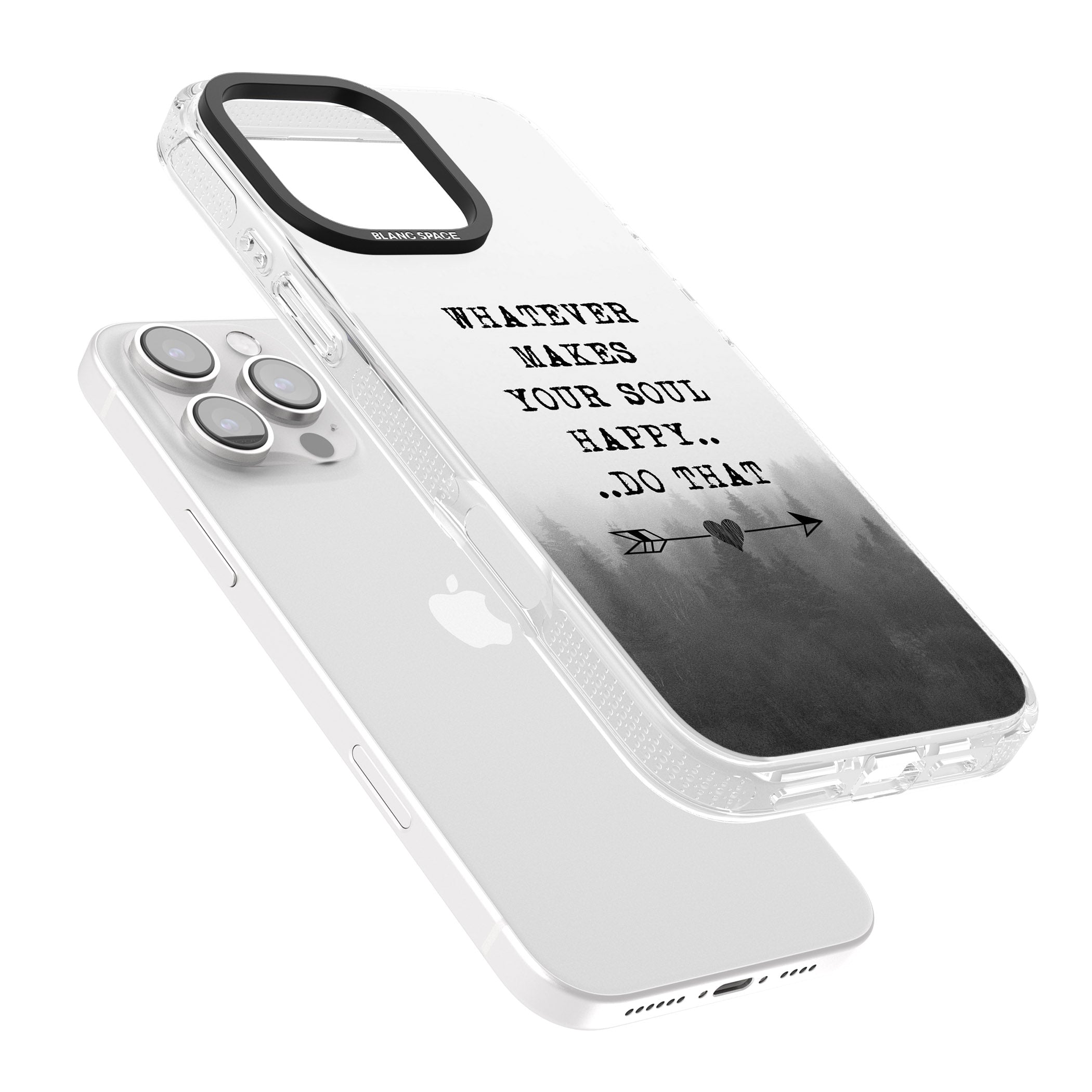 Whatever Makes Your Soul Quote iPhone 16 Pro Max / 16 Pro Clear Case Impact Air - Blanc Space