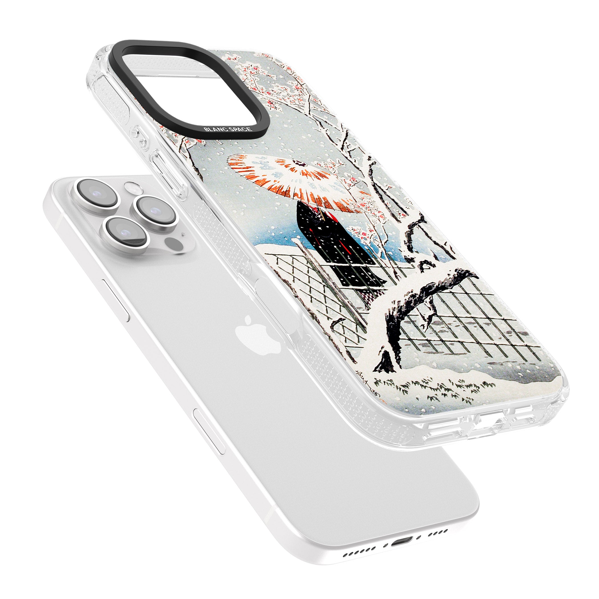 Plum Tree in Snow by Hiroaki Takahashi iPhone 16 Pro Max / 16 Pro Clear Case Impact Air - Blanc Space