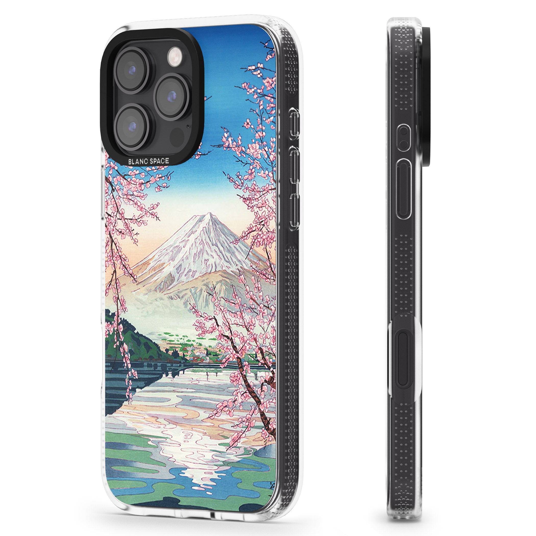 Mt. Fuji from Lake Kawaguchi iPhone 16 Pro Max / 16 Pro Clear Case Impact Air - Blanc Space
