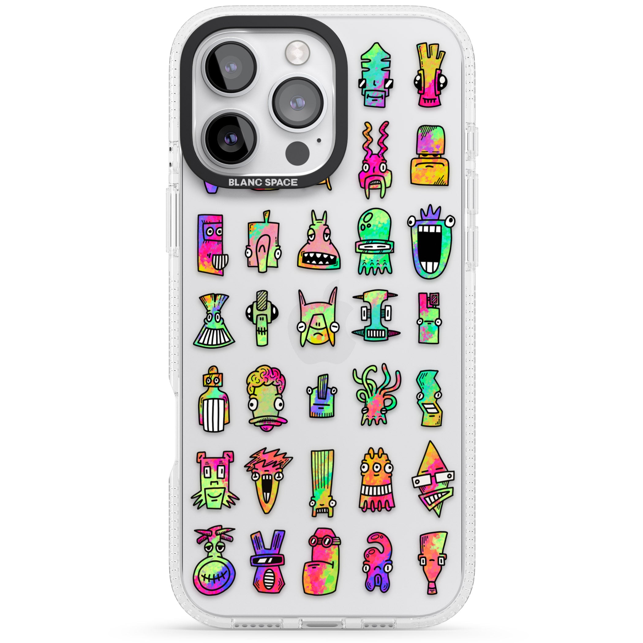 Splashy Friends iPhone 16 Pro Max / 16 Pro Clear Case Impact Air - Blanc Space