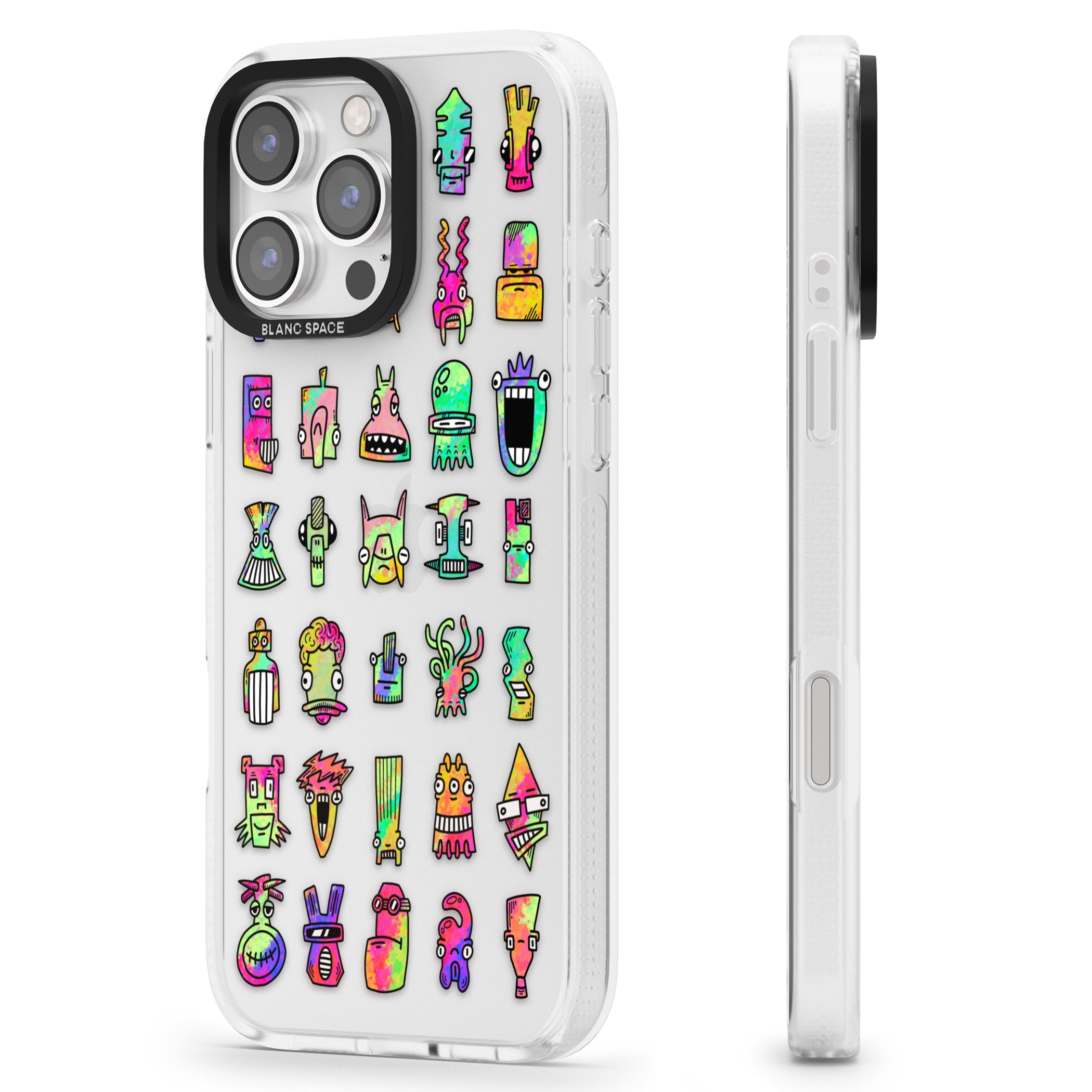 Splashy Friends iPhone 16 Pro Max / 16 Pro Clear Case Impact Air - Blanc Space