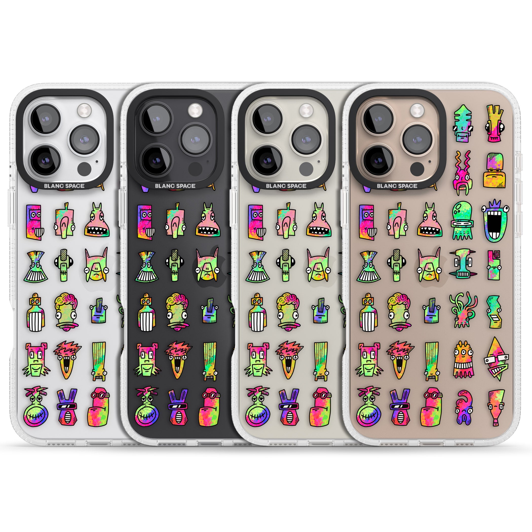 Splashy Friends iPhone 16 Pro Max / 16 Pro Clear Case Impact Air - Blanc Space